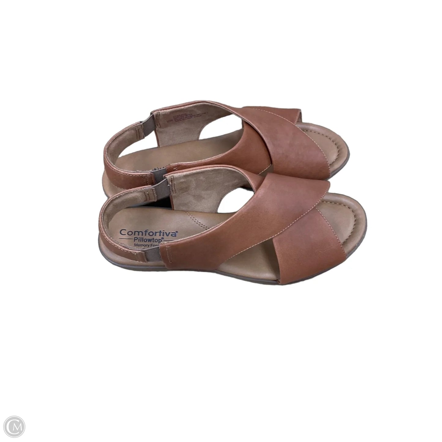 Sandals Flats By Clothes Mentor In Brown, Size: 10