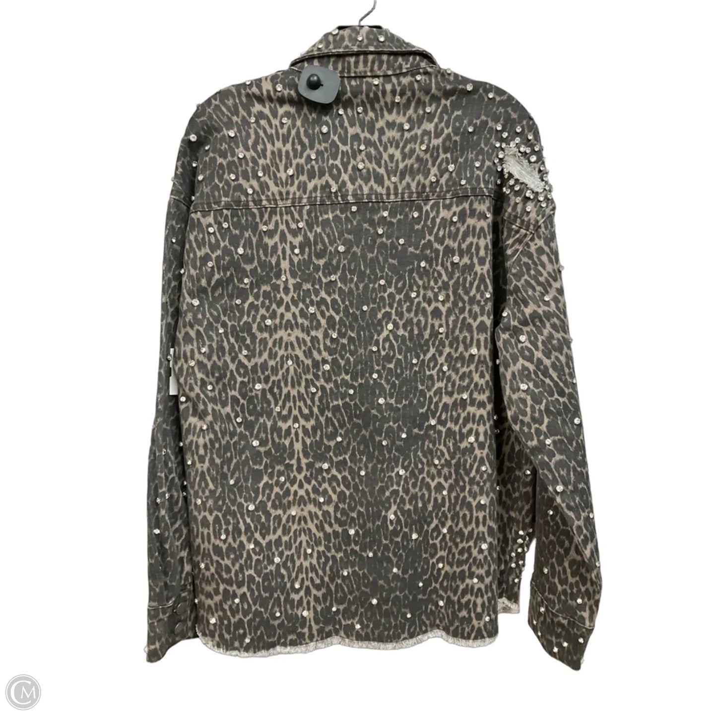 Jacket Denim By Veveret In Animal Print, Size: M