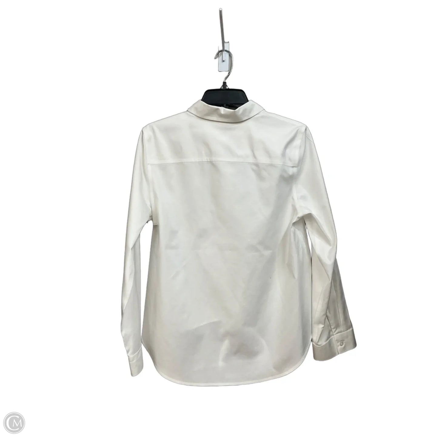 Blouse Long Sleeve By Chicos In White, Size: M