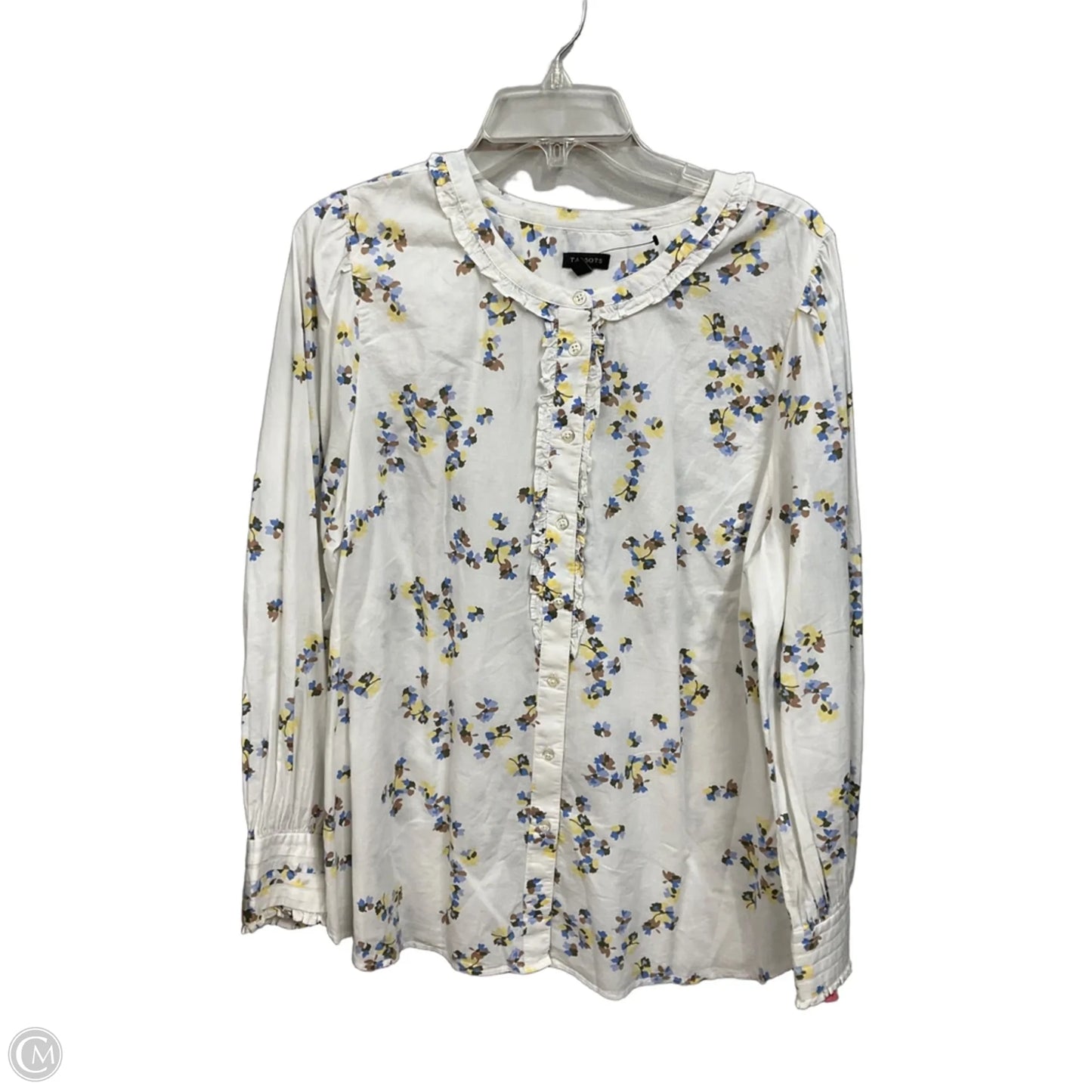 Blouse Long Sleeve By Talbots In Floral Print, Size: Xl