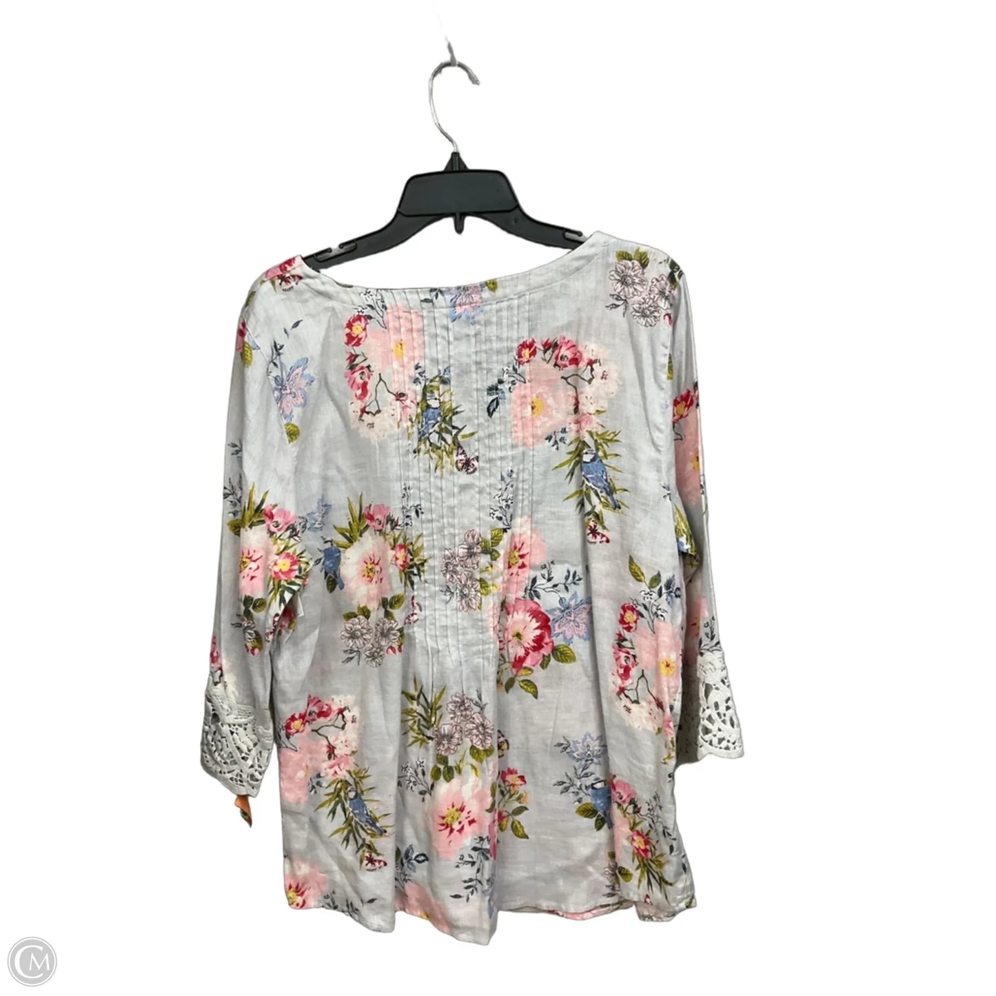 Top Long Sleeve By J. Jill In Floral Print, Size: L