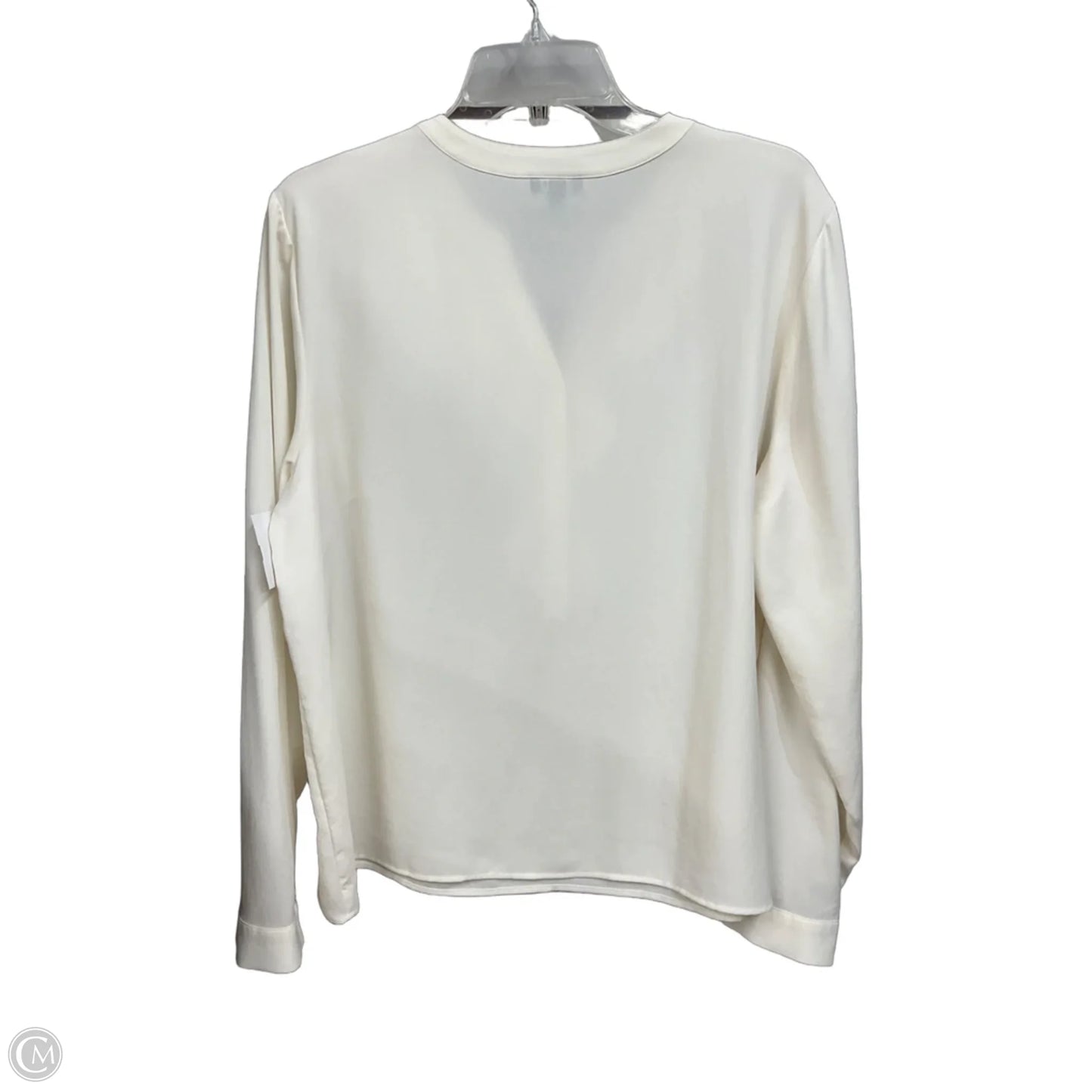 Blouse Long Sleeve By Talbots In Cream, Size: Xl