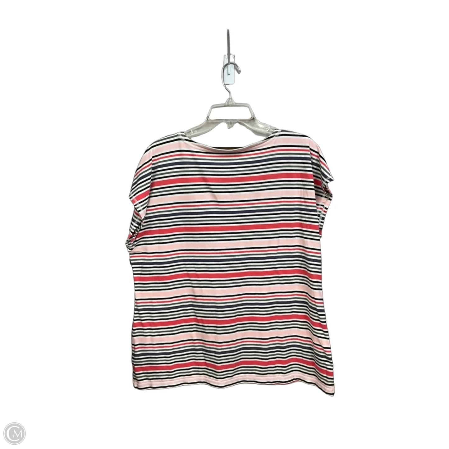 Top Short Sleeve By Talbots In Striped Pattern, Size: Xl