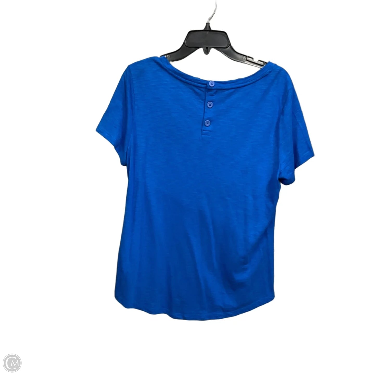 Top Short Sleeve Basic By Talbots In Blue, Size: Lp