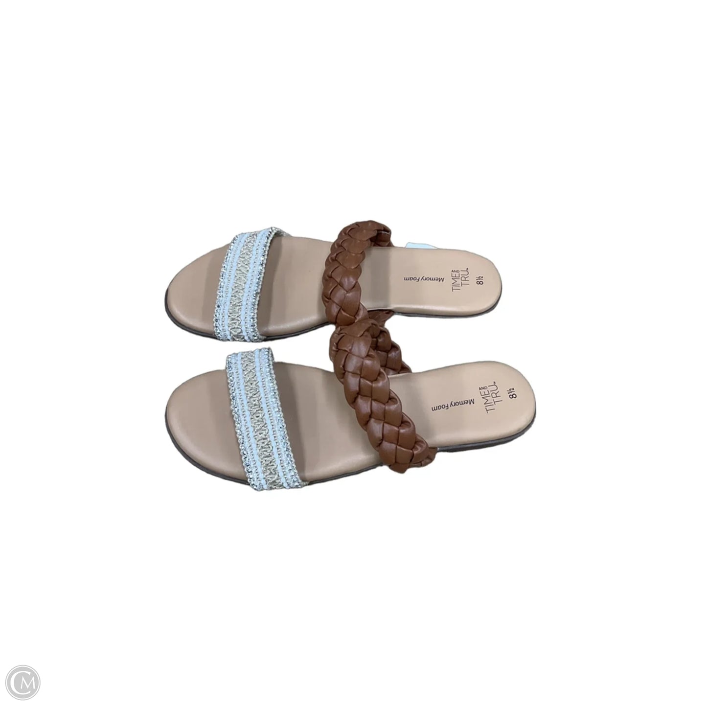 Sandals Flats By Time And Tru In Tan, Size: 8.5
