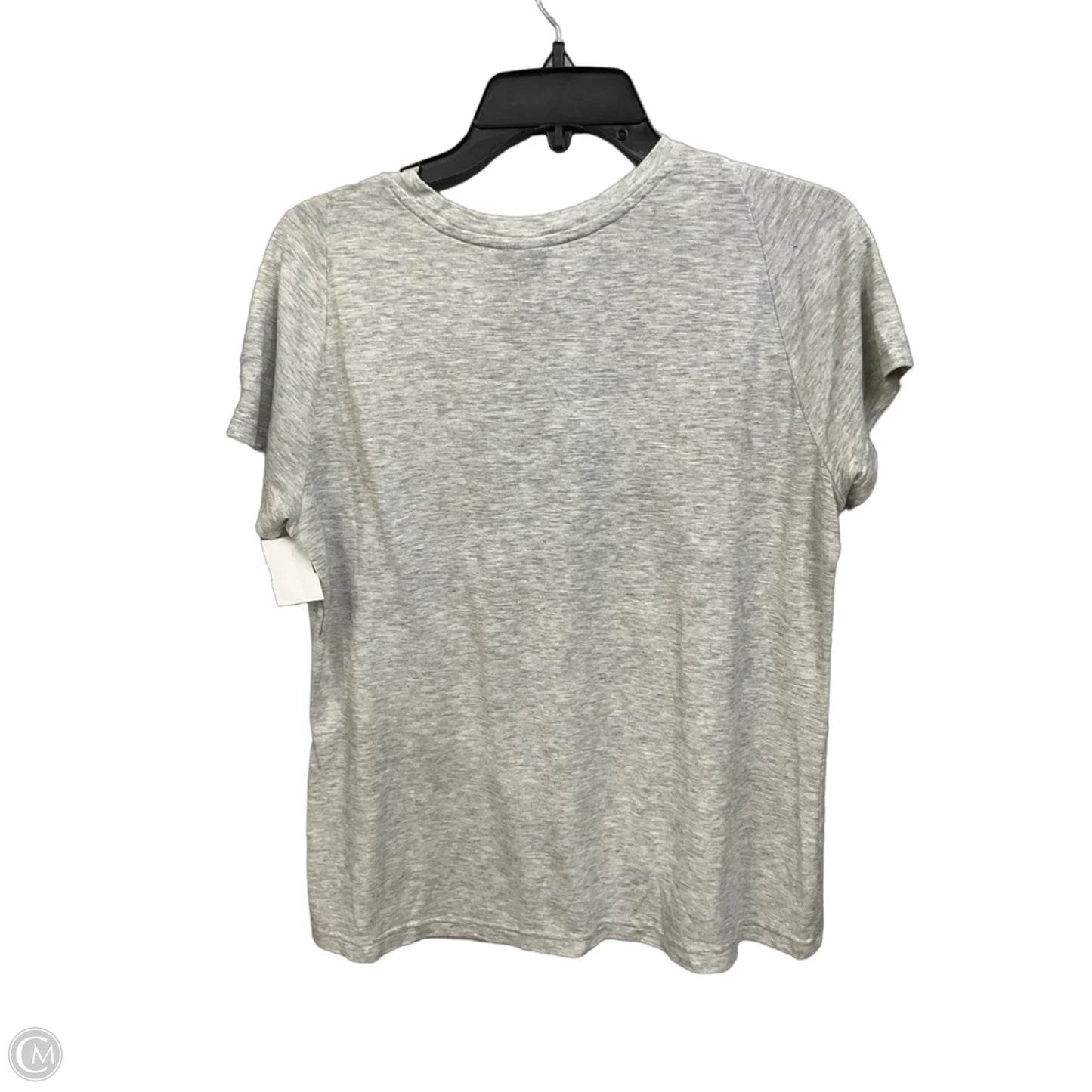 Athletic Top Short Sleeve By Adidas In Grey, Size: L