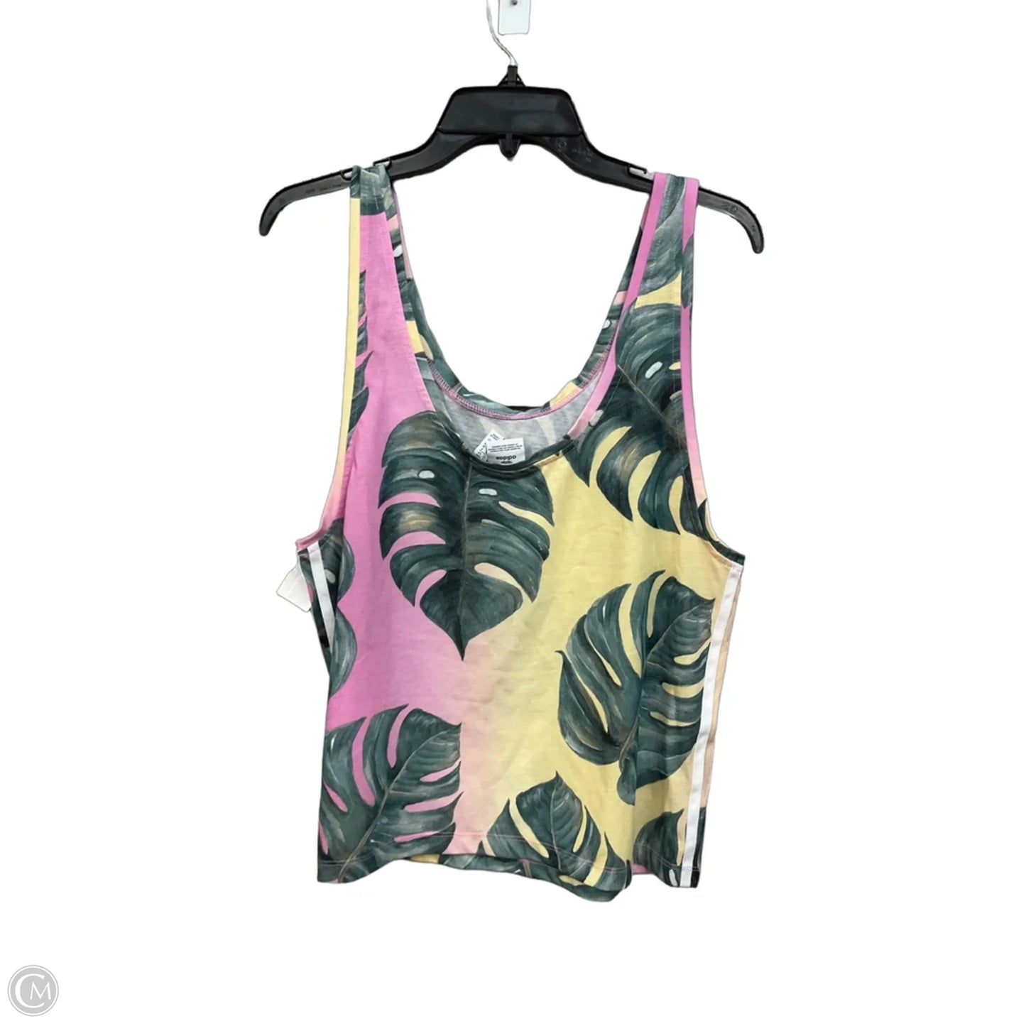 Athletic Tank Top By Adidas In Floral Print, Size: S