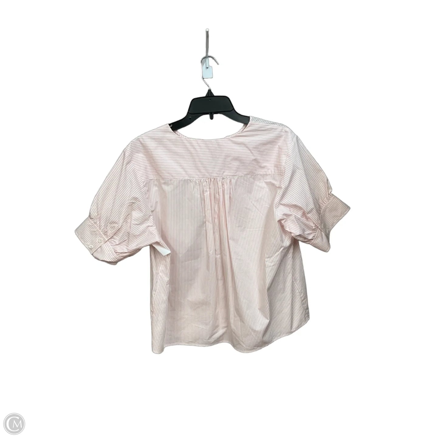 Top Short Sleeve By Frame In Striped Pattern, Size: M