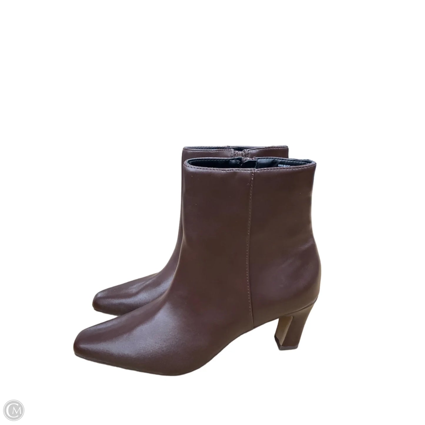 Boots Ankle Heels By Loft In Brown, Size: 8