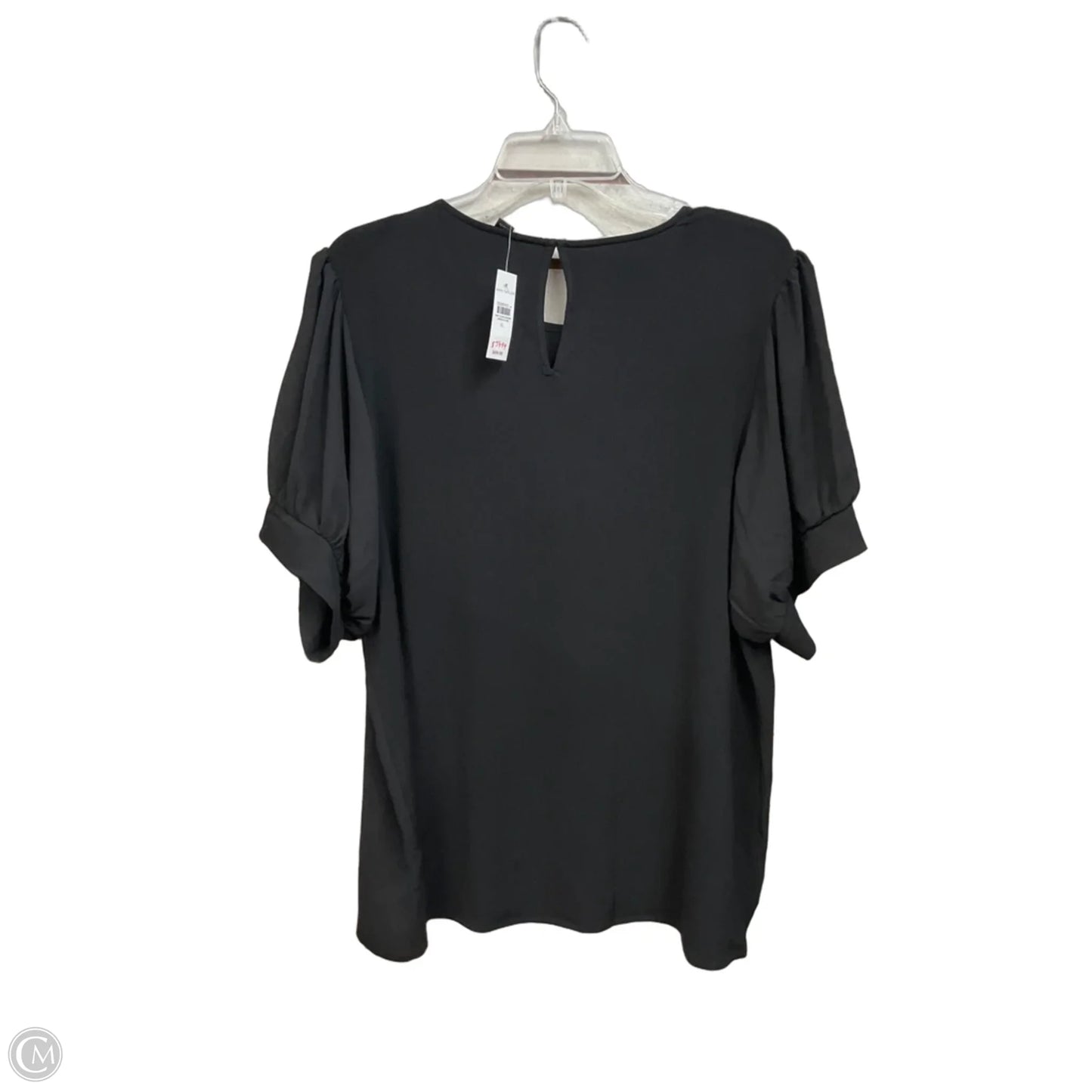 Top Short Sleeve By Ann Taylor In Black, Size: Xl