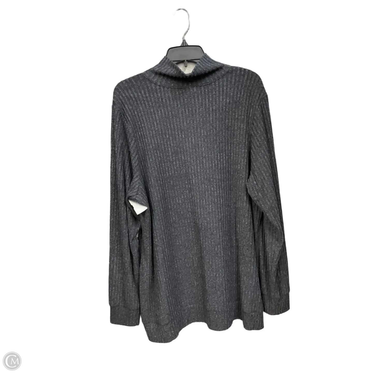 Top Long Sleeve By Tori Richards In Grey, Size: 3x