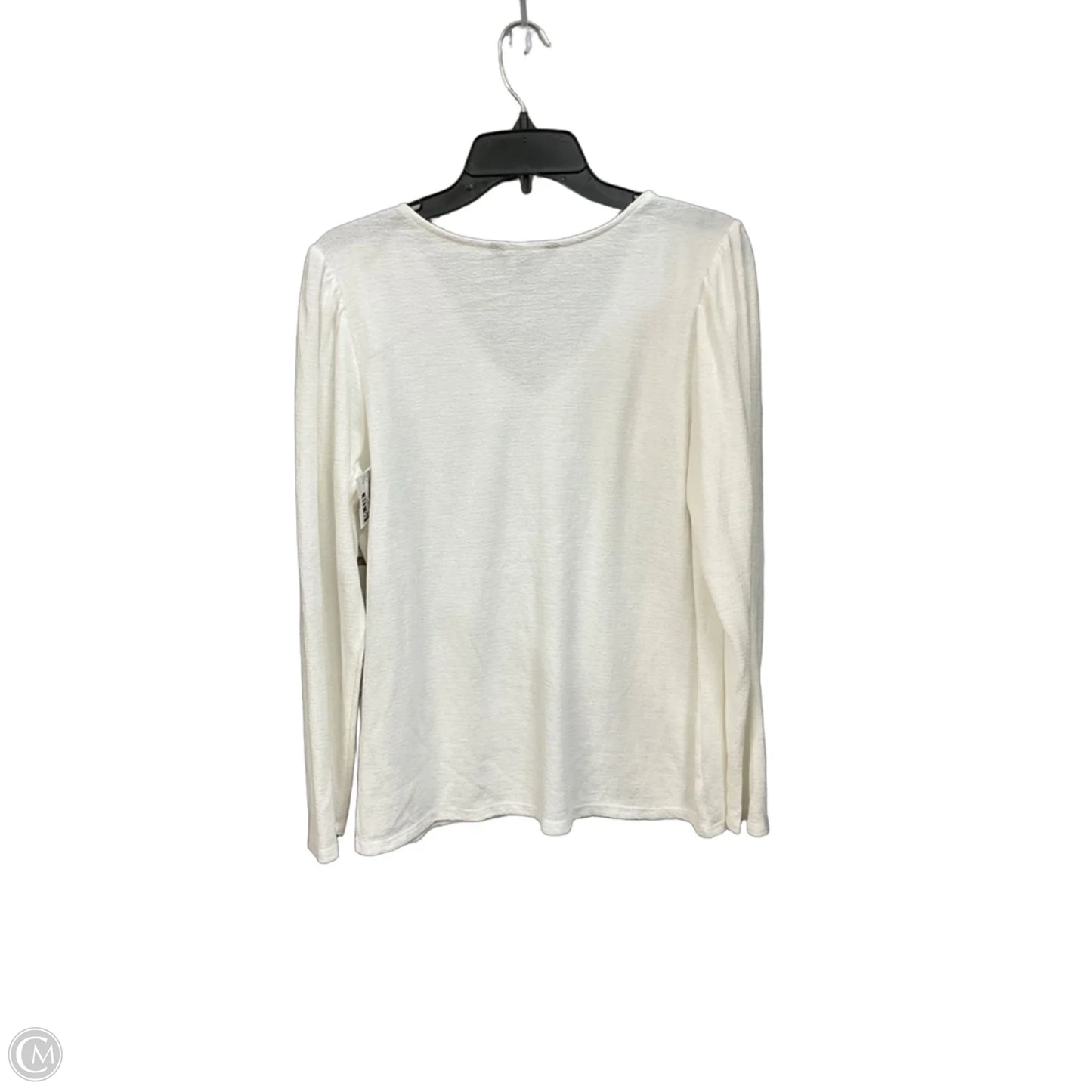 Top Long Sleeve By Banana Republic In White, Size: M