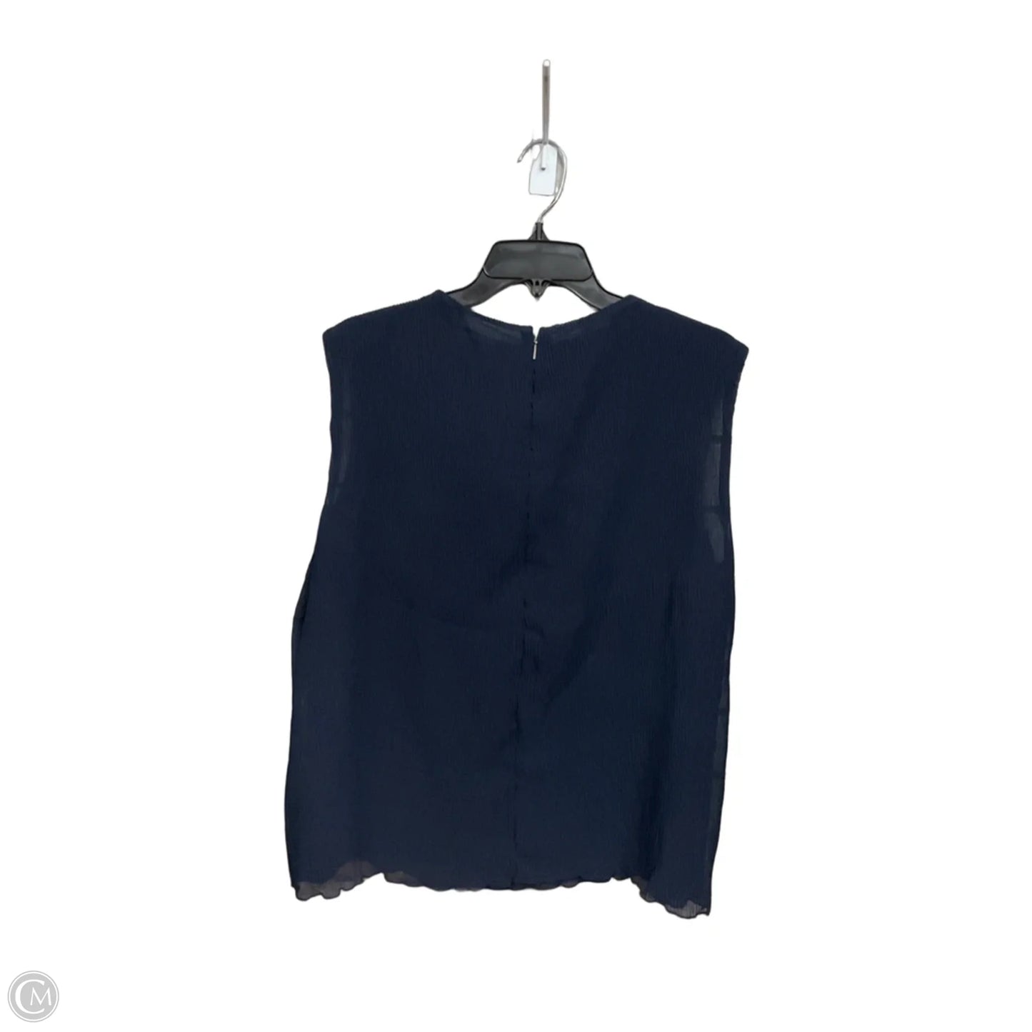 Top Sleeveless By Calvin Klein In Navy, Size: Xl