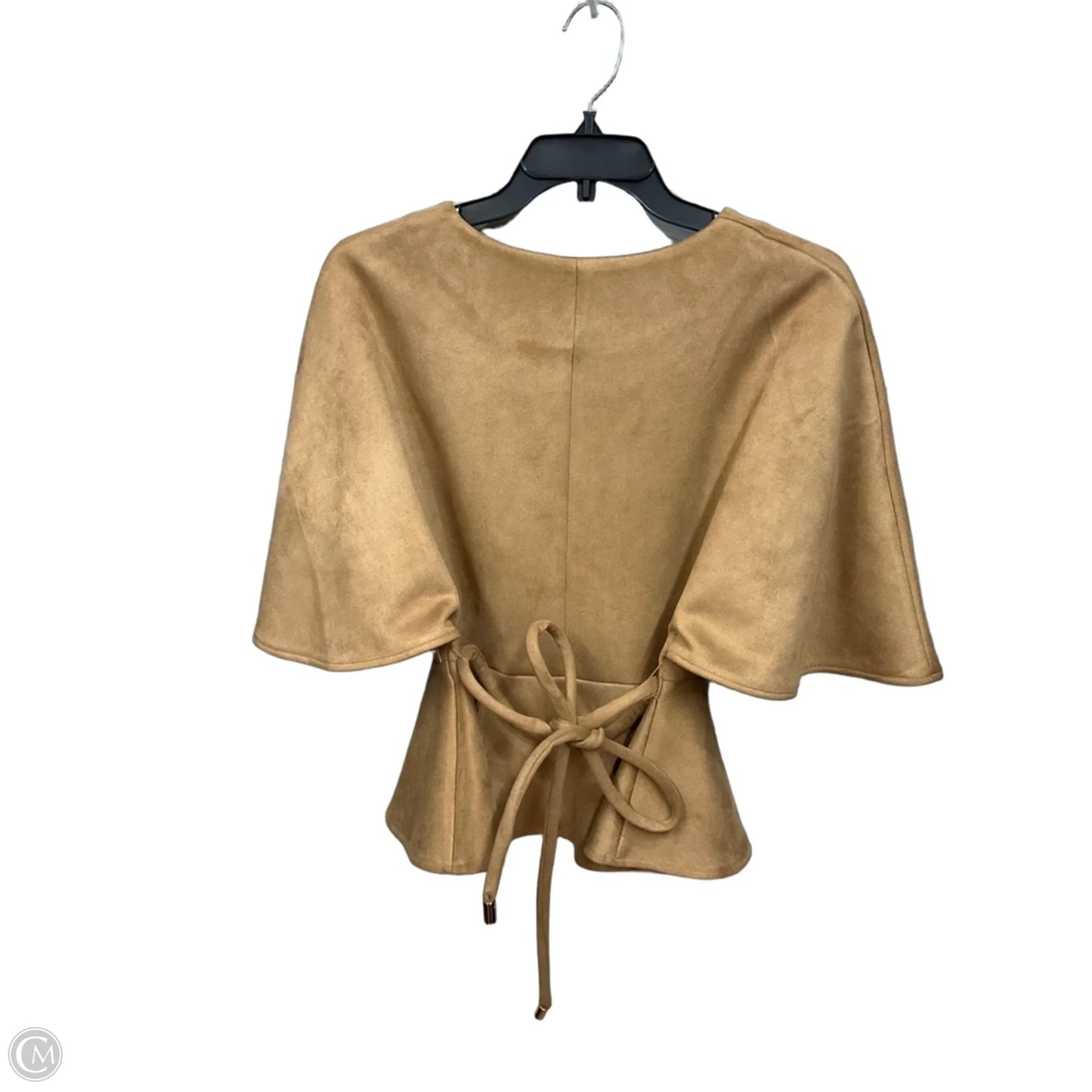 Top Short Sleeve By Gracia In Tan, Size: S