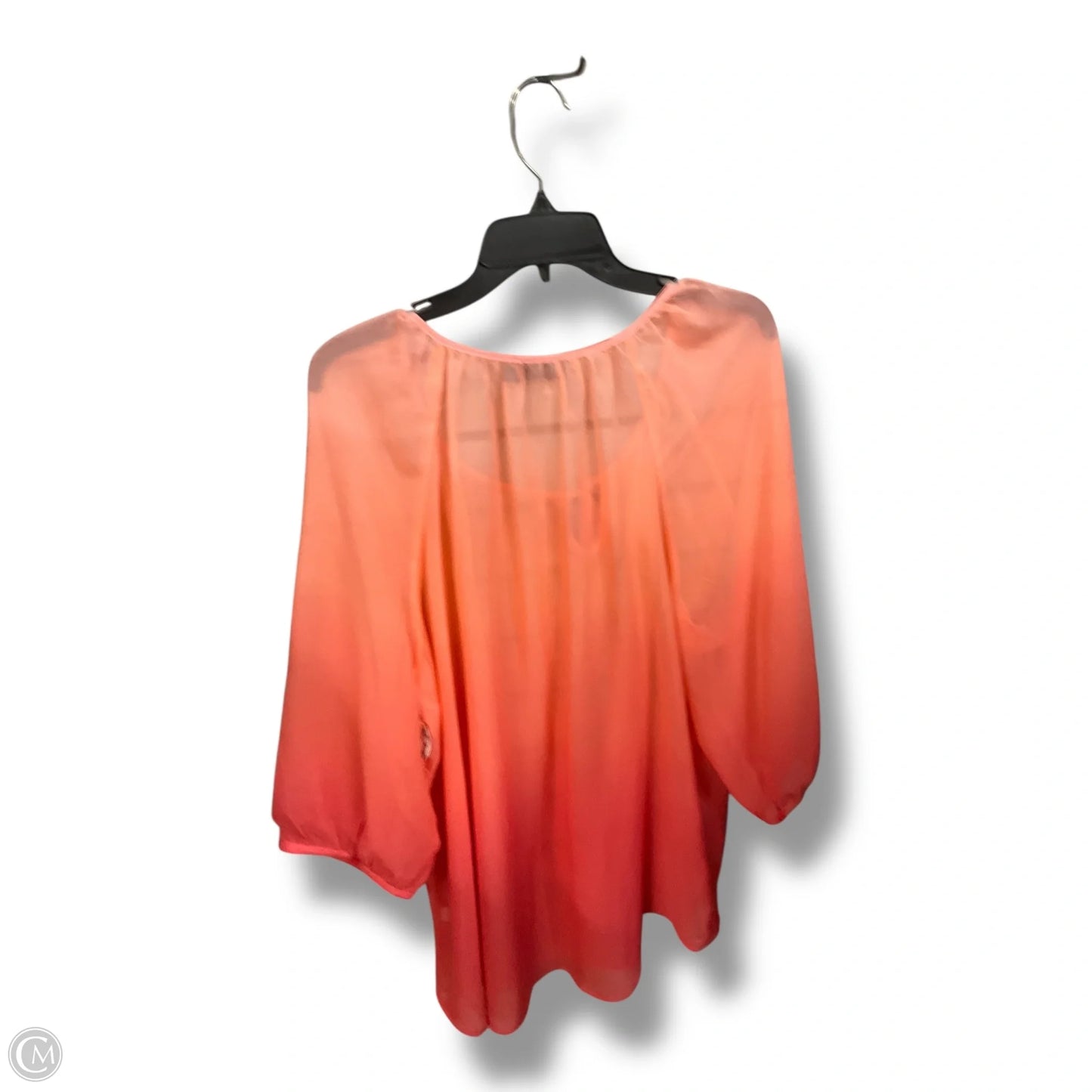 Top 3/4 Sleeve By Ana In Orange, Size: 3x