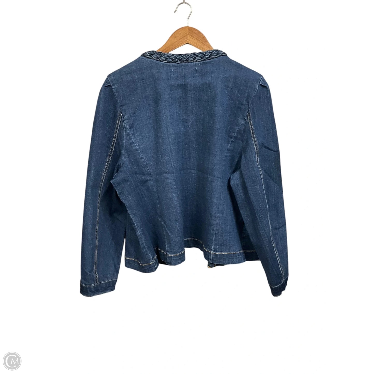 Jacket Denim By Cato In Blue Denim, Size: Xl