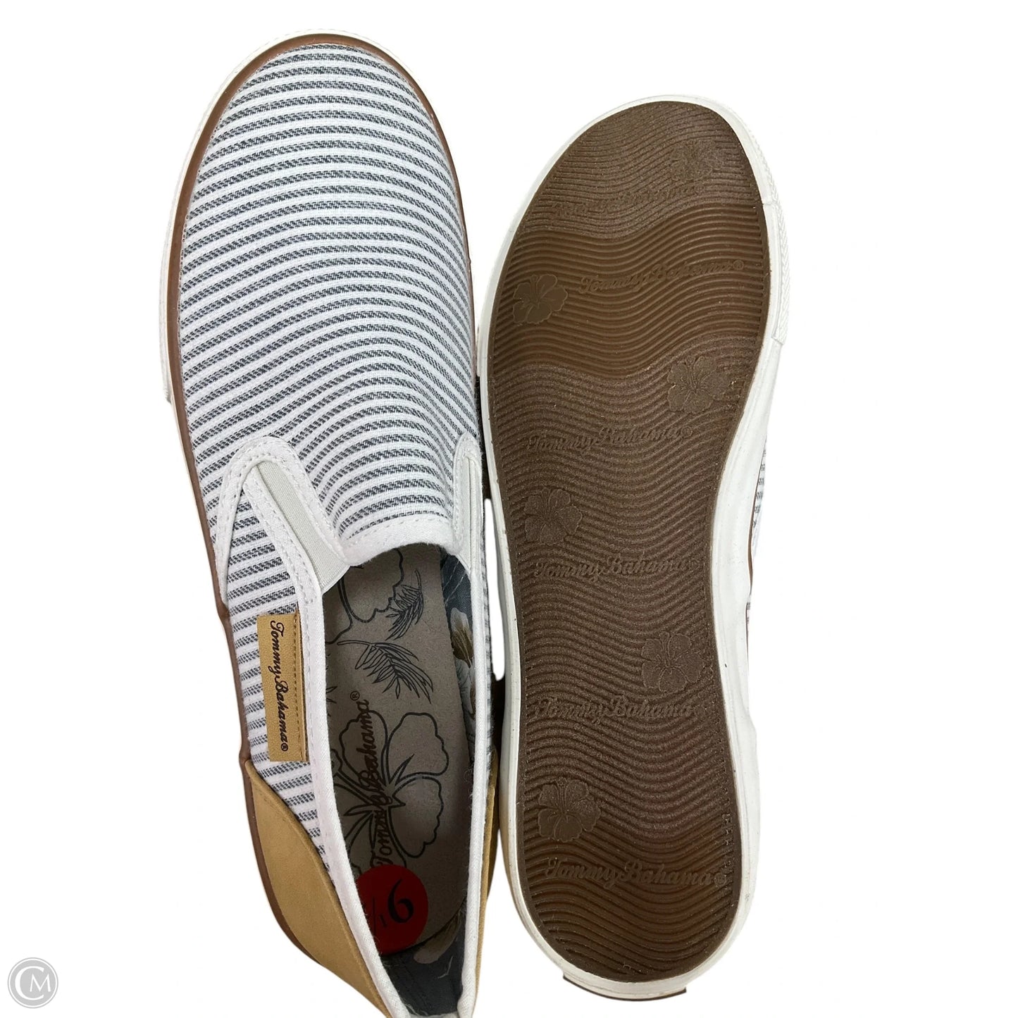 Shoes Sneakers By Tommy Bahama In Striped Pattern, Size: 9.5
