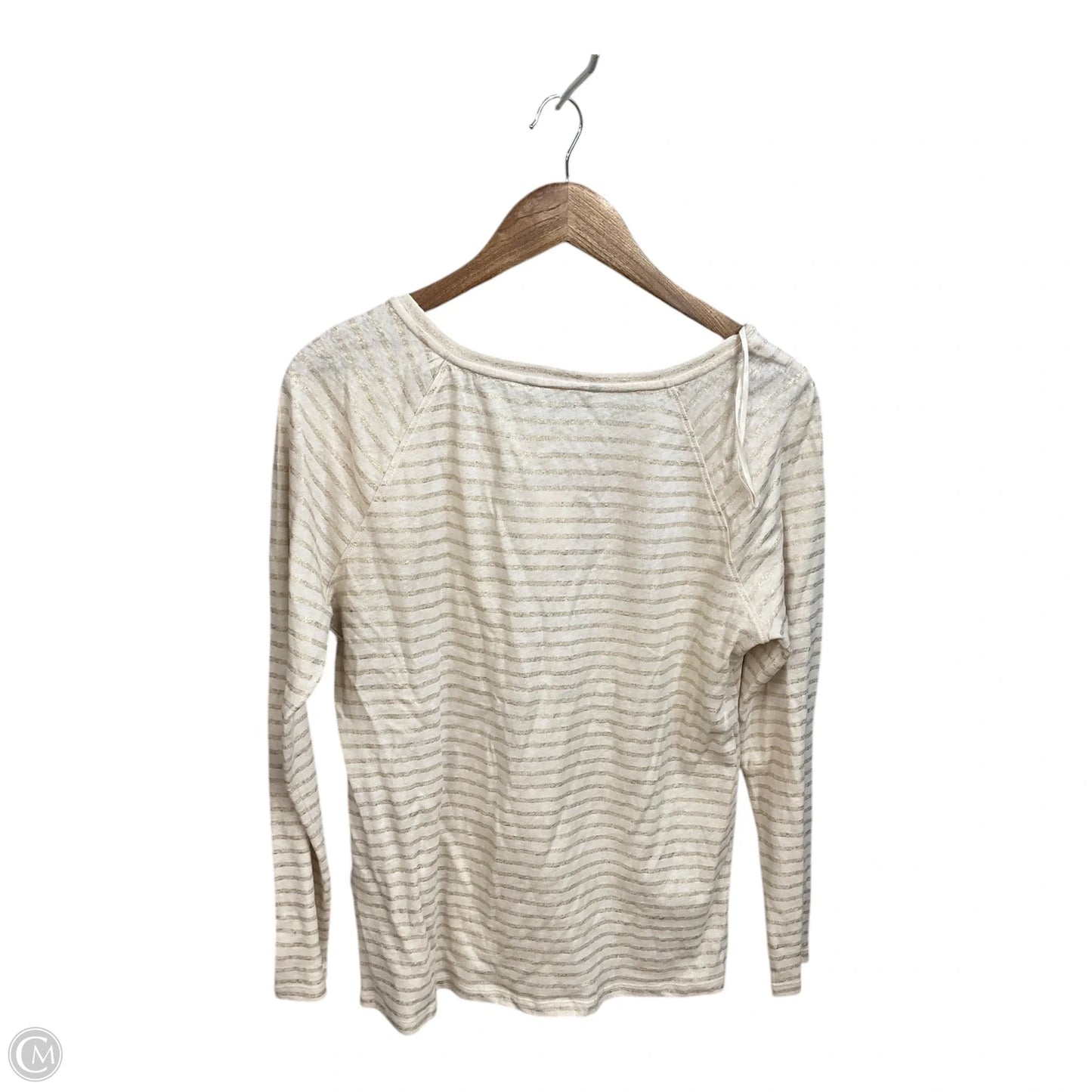 Top Long Sleeve By Banana Republic In Gold & Tan, Size: M