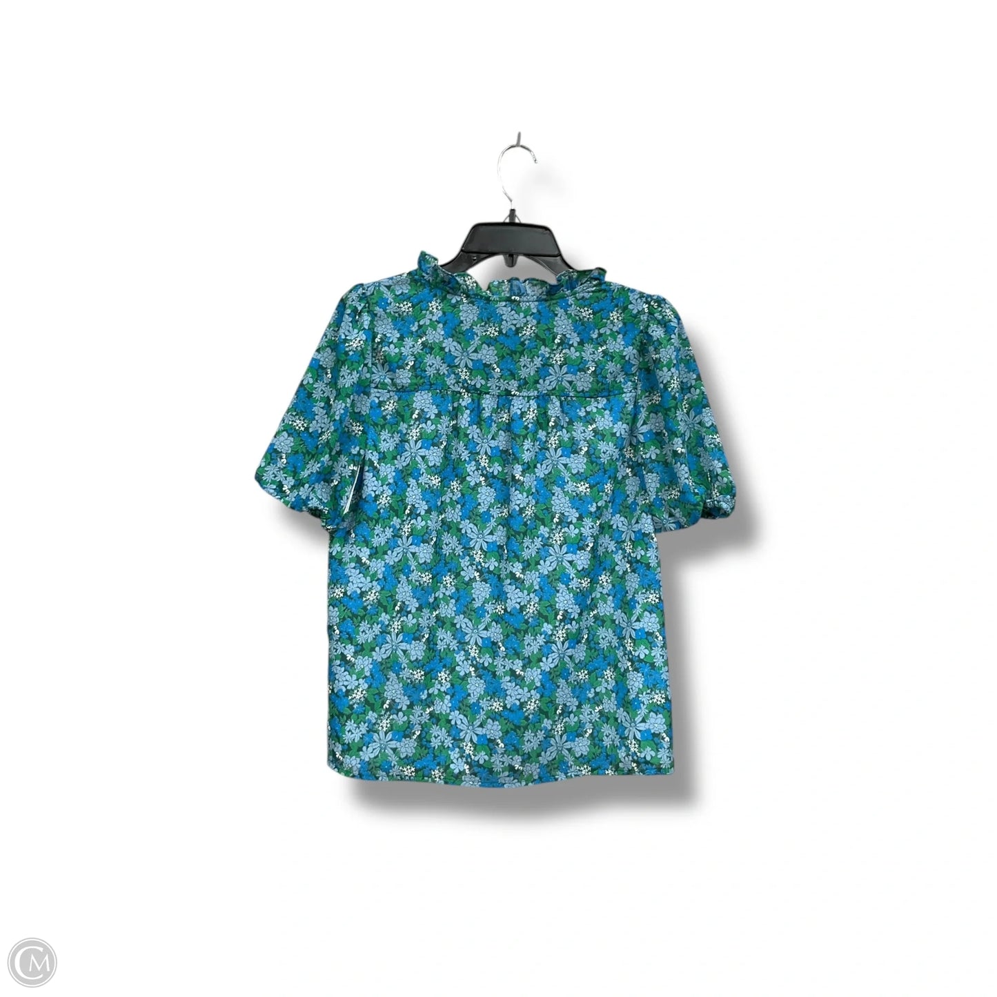 Blouse Short Sleeve By J. Crew In Floral Print, Size: Xs