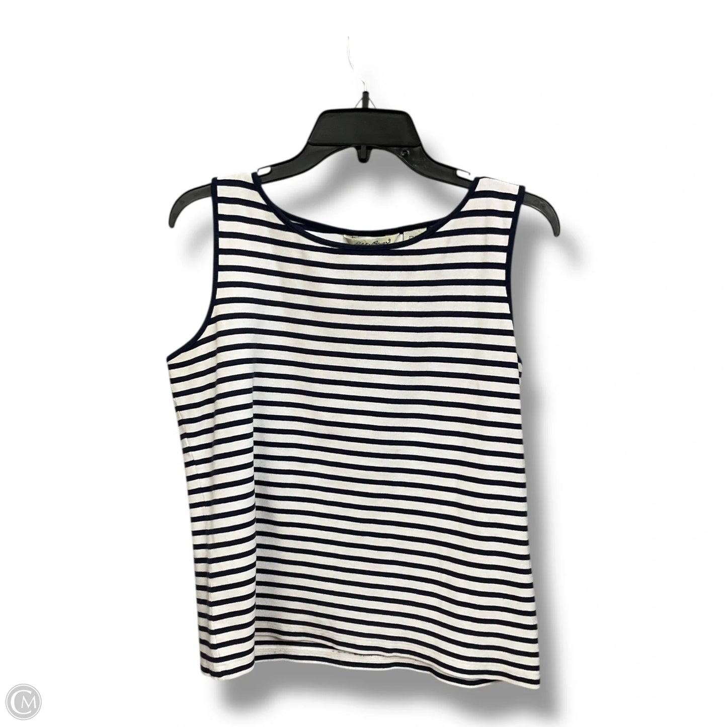 Top Sleeveless By Eddie Bauer In Striped Pattern, Size: L