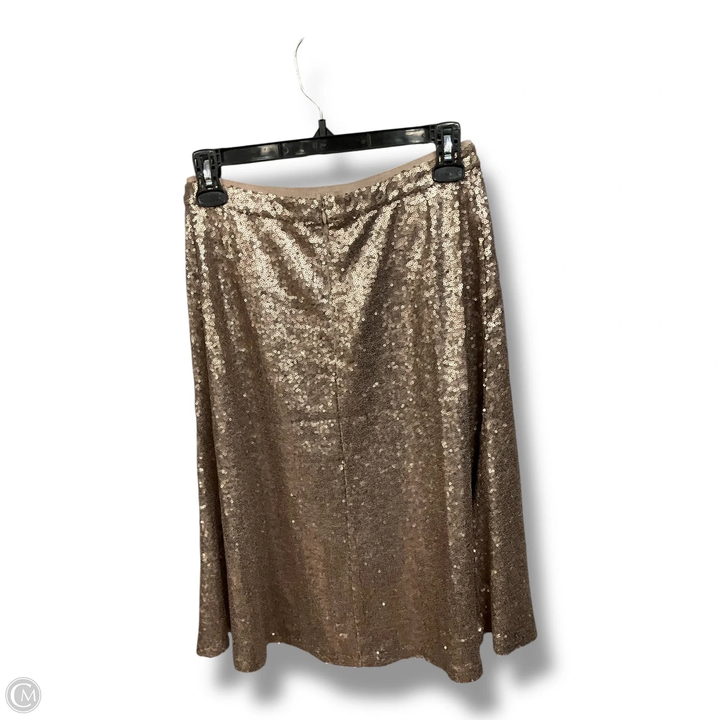 Skirt Midi By Ann Taylor In Gold, Size: Xs