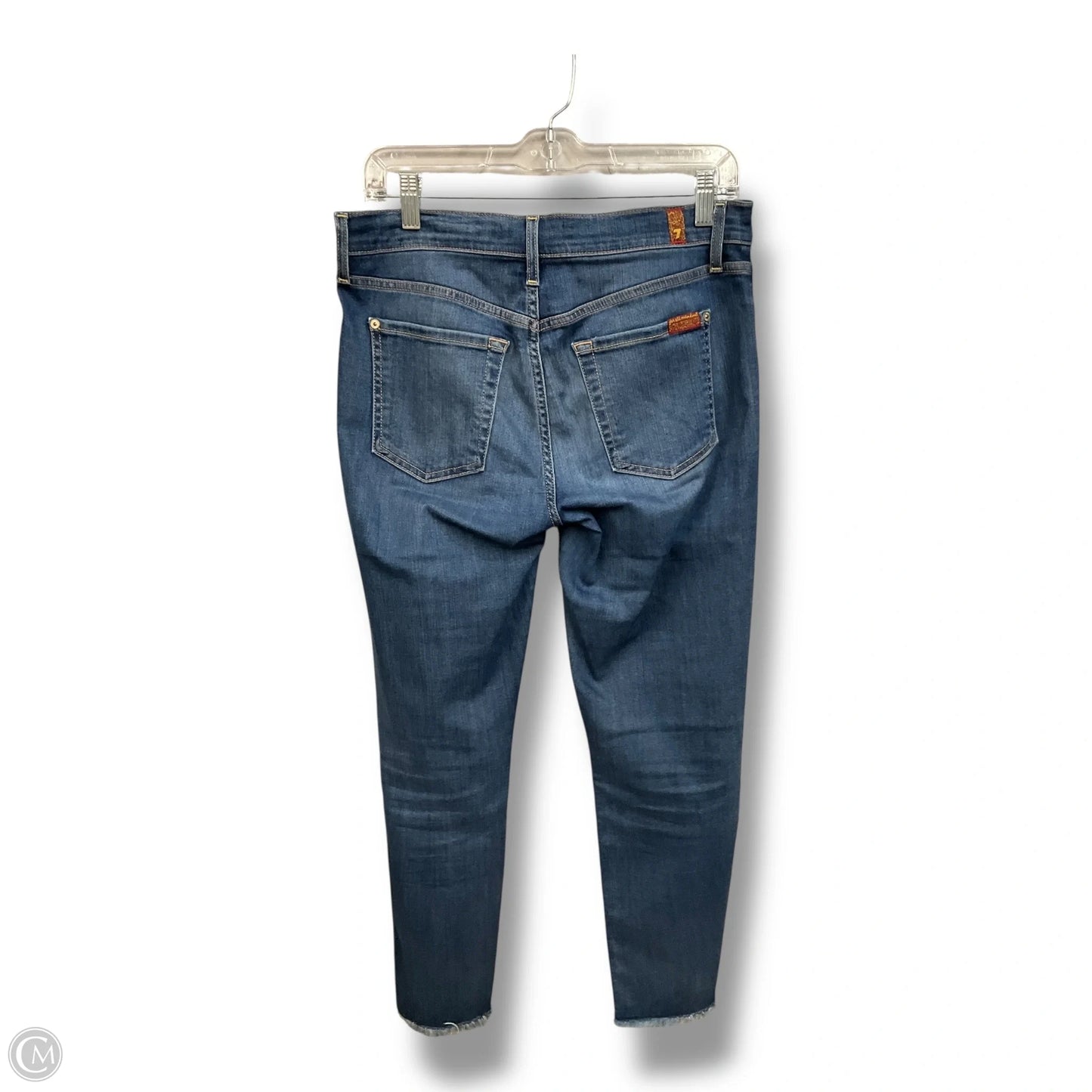 Jeans Skinny By 7 For All Mankind In Blue Denim, Size: 4