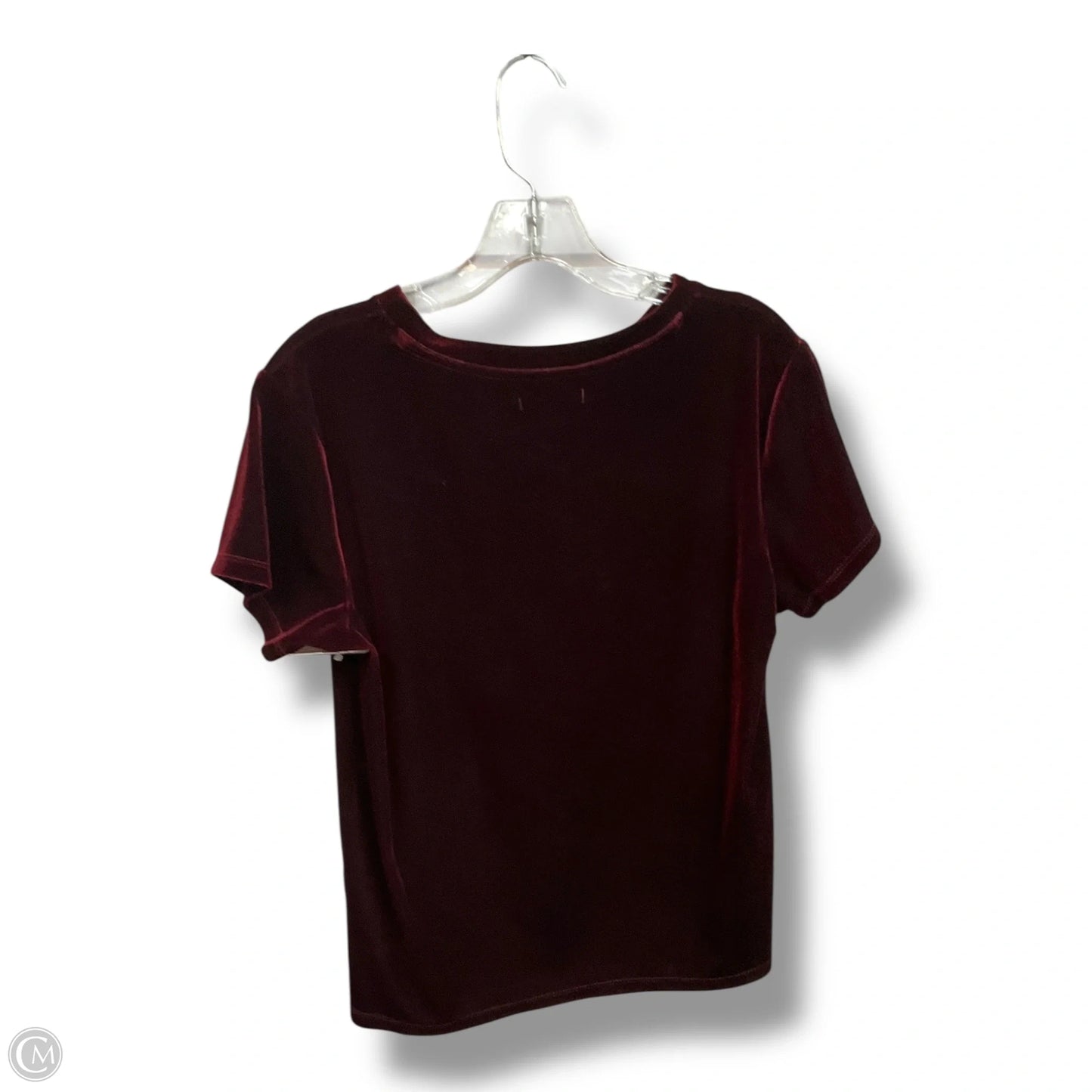 Top Short Sleeve By Abercrombie And Fitch In Maroon, Size: S