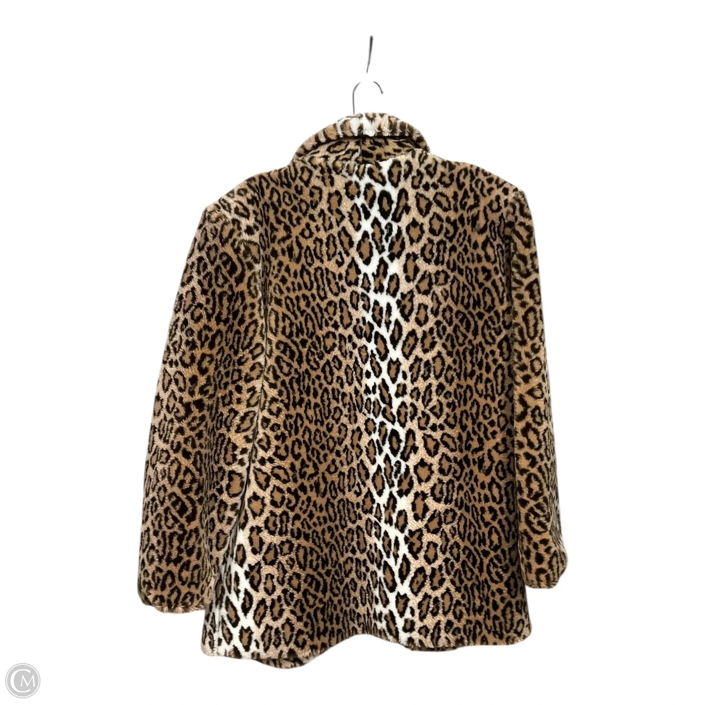 Coat Faux Fur & Sherpa By Cmb In Animal Print, Size: M