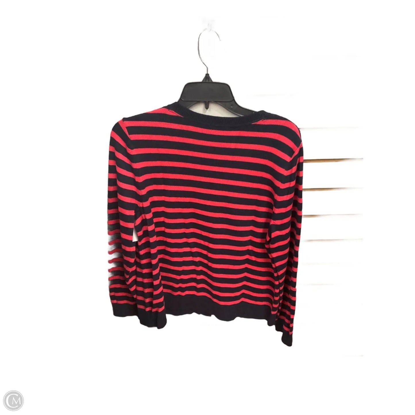 Cardigan By J. Jill In Blue & Red, Size: M