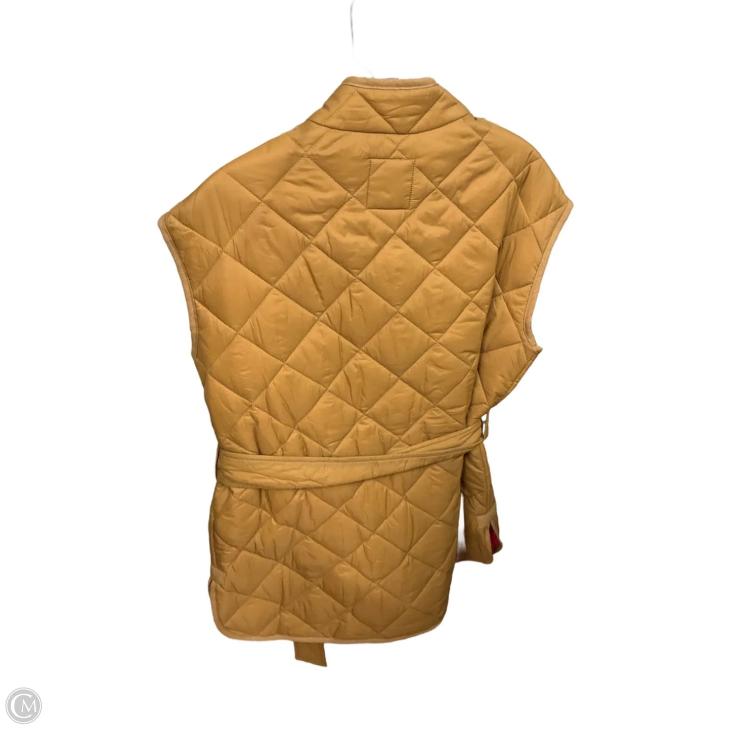 Vest Puffer & Quilted By Free Assembly In Tan, Size: M