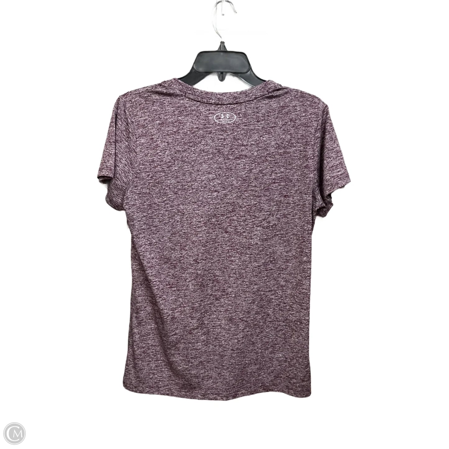 Athletic Top Short Sleeve By Under Armour In Maroon, Size: M