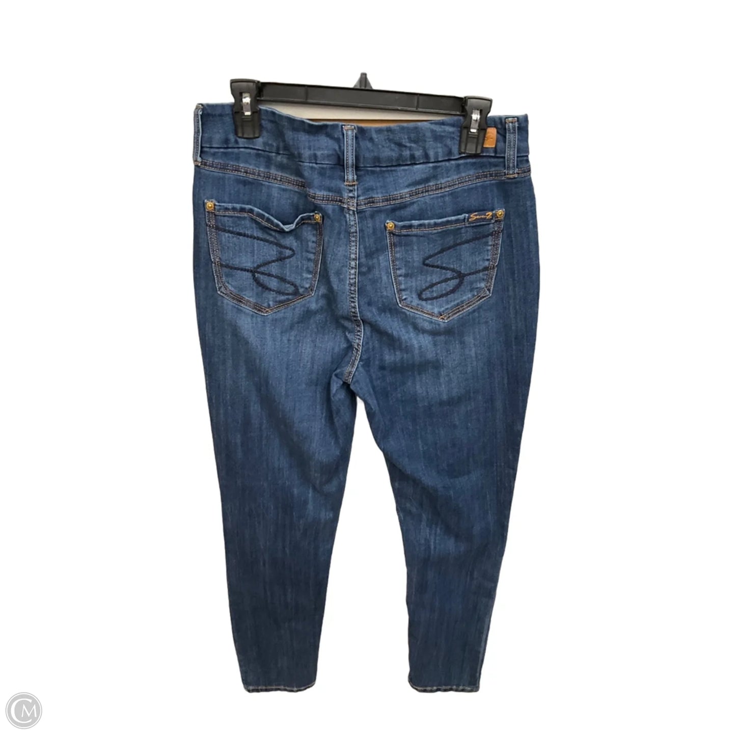 Jeans Skinny By Seven 7 In Blue Denim, Size: 10