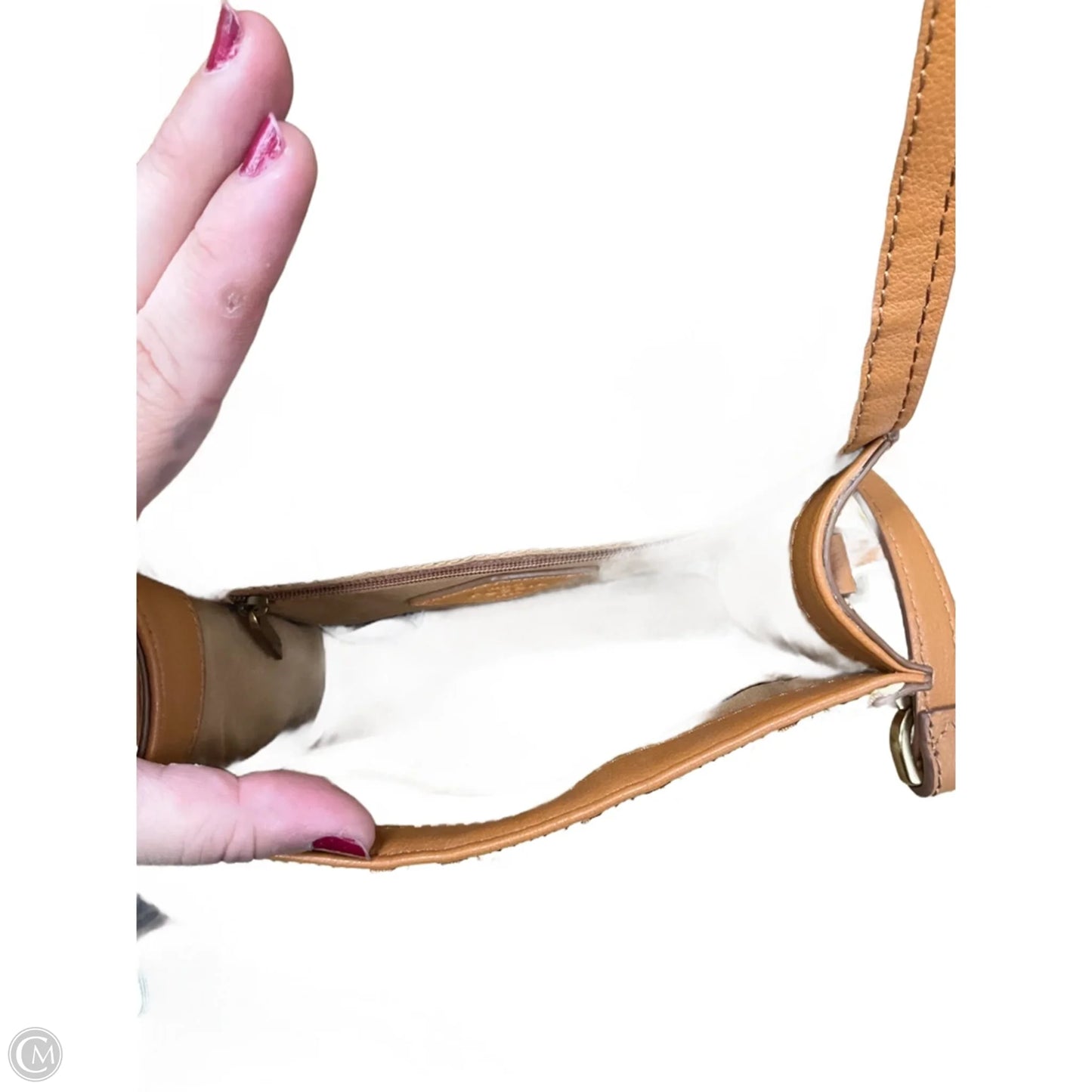 Crossbody Leather By Fossil, Size: Small