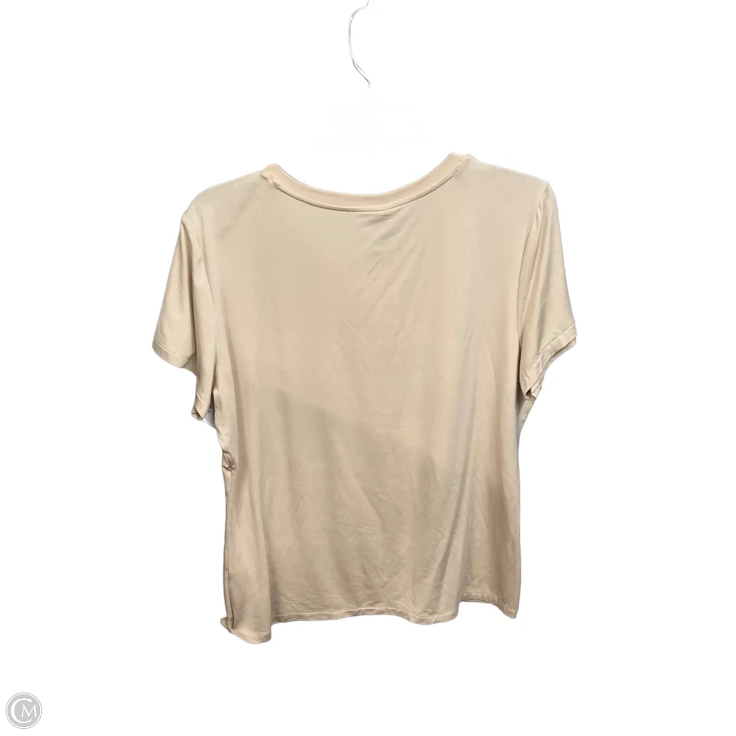 Top Short Sleeve By Alex Marie In Beige, Size: L