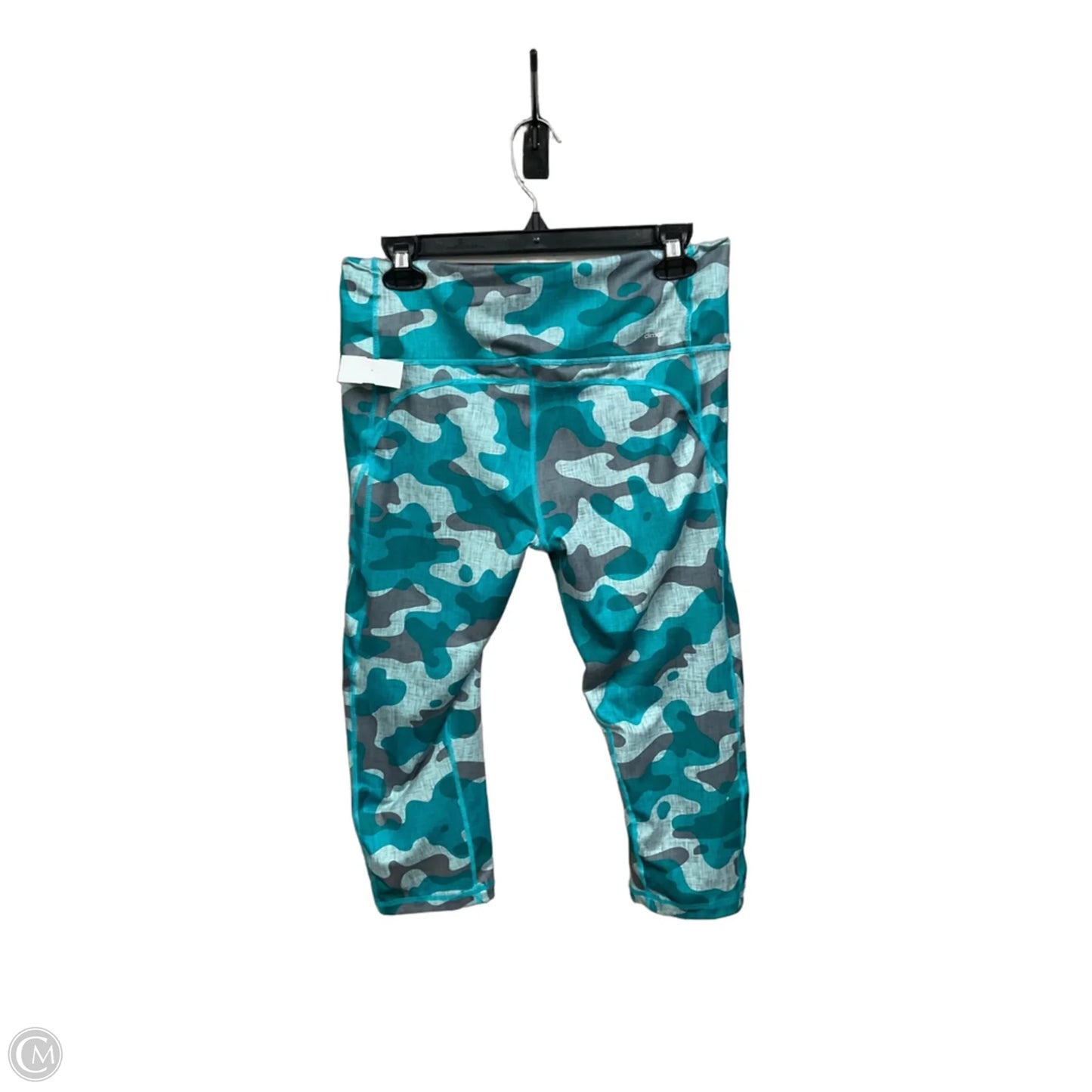 Athletic Capris By Adidas In Camouflage Print, Size: L