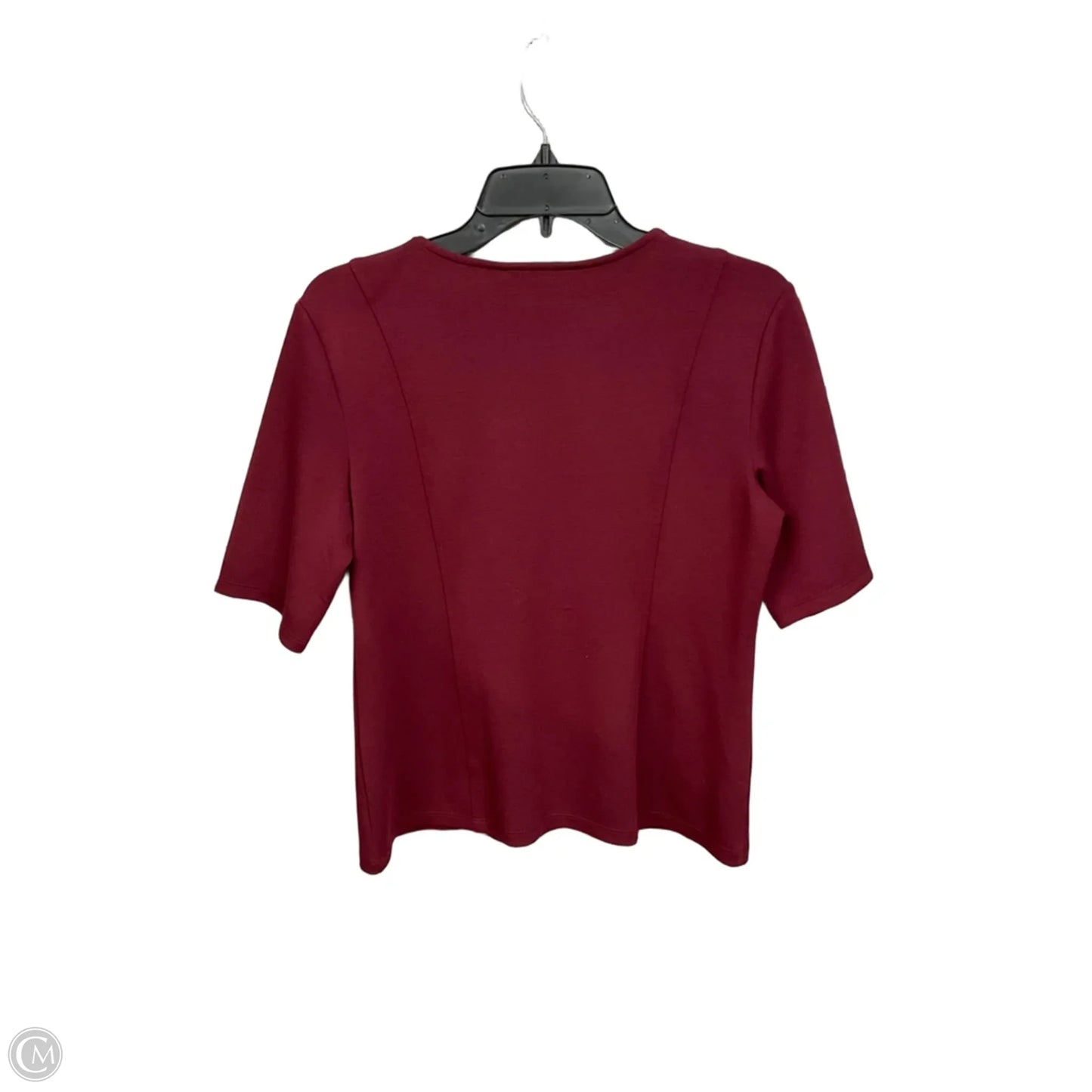 Top Short Sleeve By Banana Republic In Maroon, Size: S