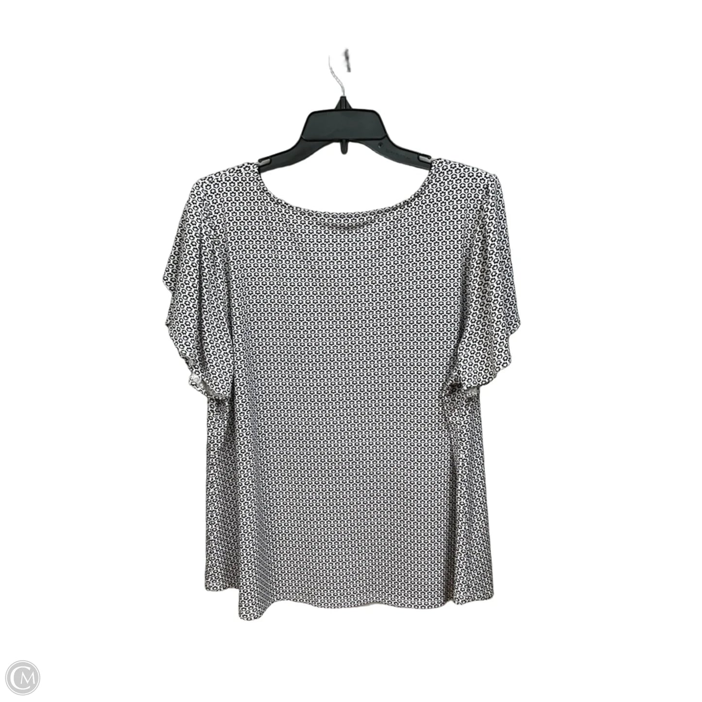 Top Short Sleeve By Adrianna Papell In Floral Print, Size: 1x
