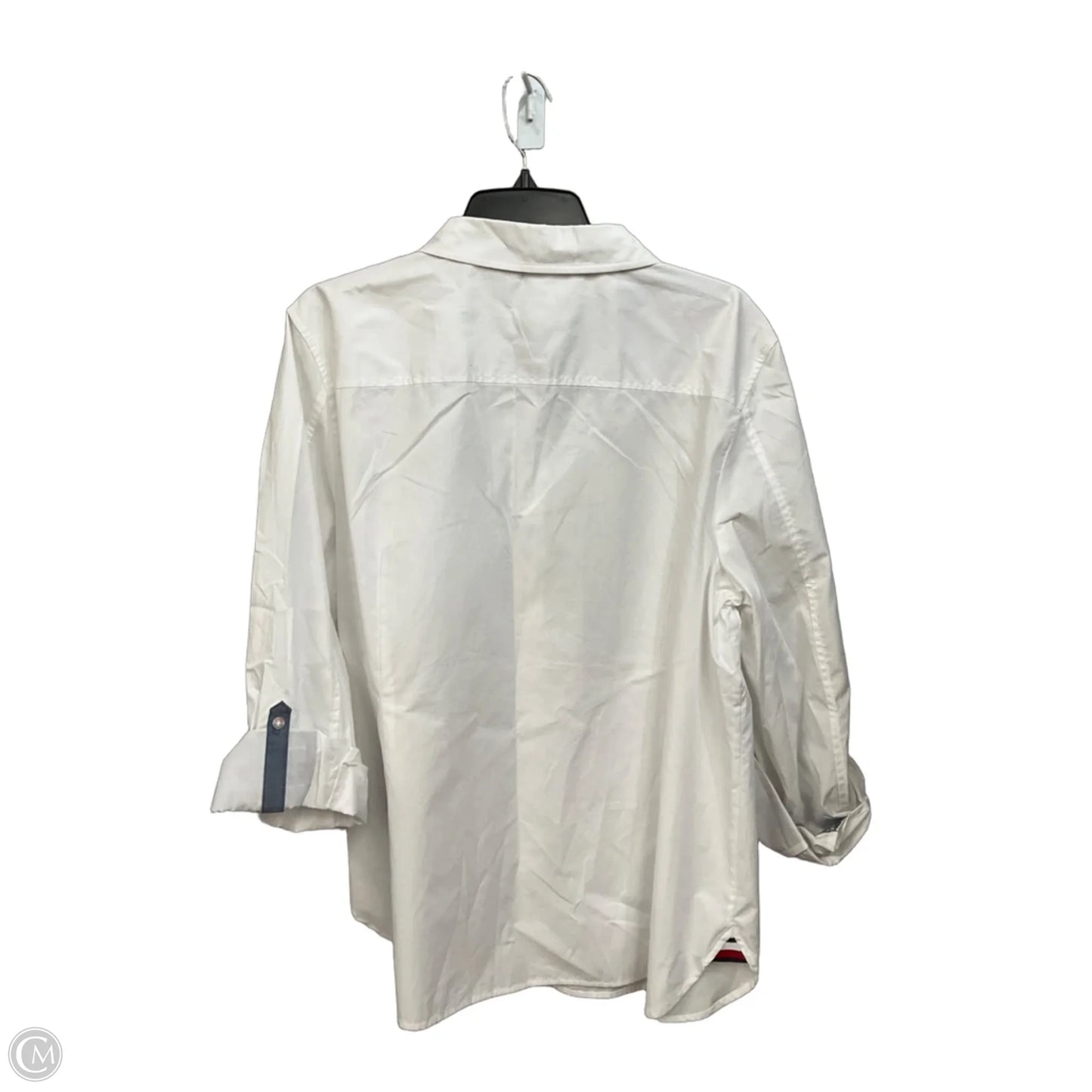 Blouse 3/4 Sleeve By Tommy Hilfiger In White, Size: Xxl