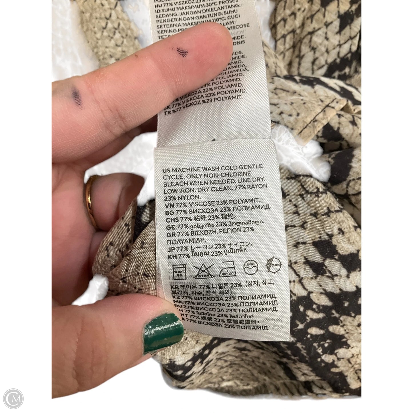 Dress Casual Short By H&m In Animal Print, Size: S