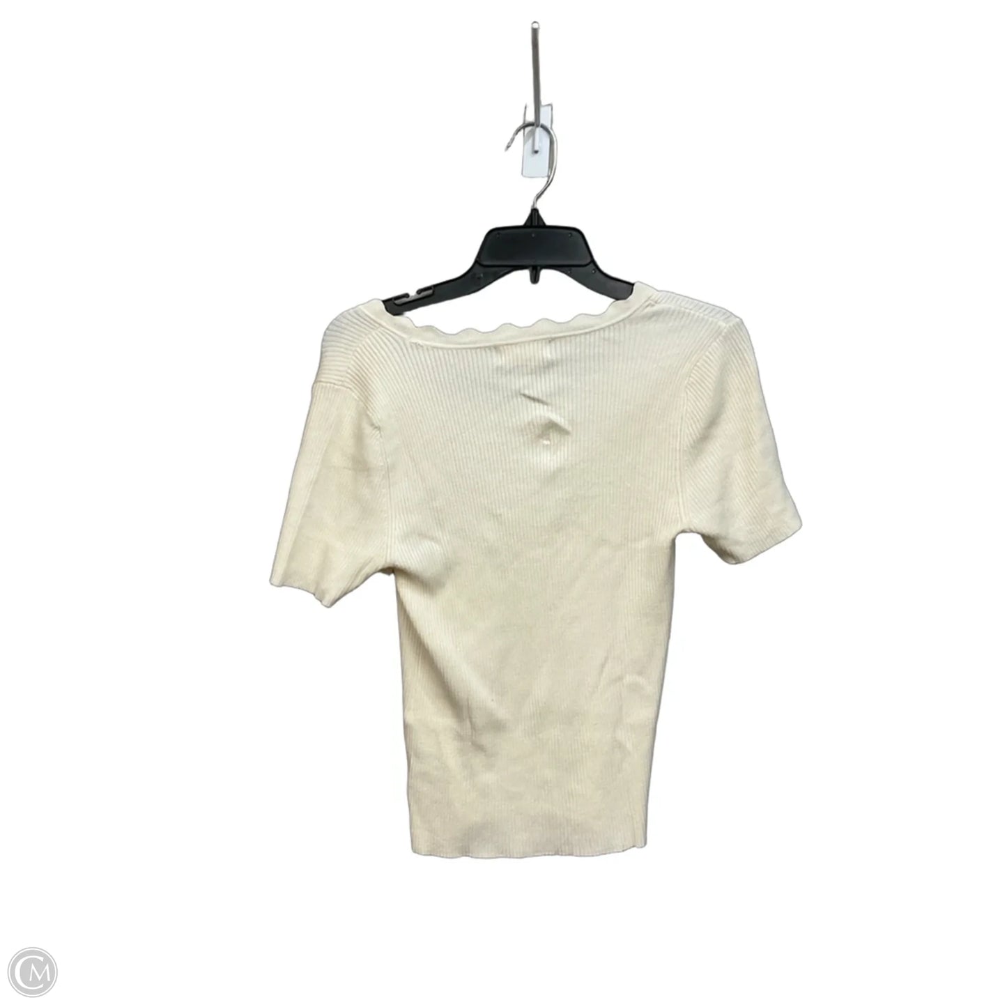 Top Short Sleeve By Marled In Cream, Size: S