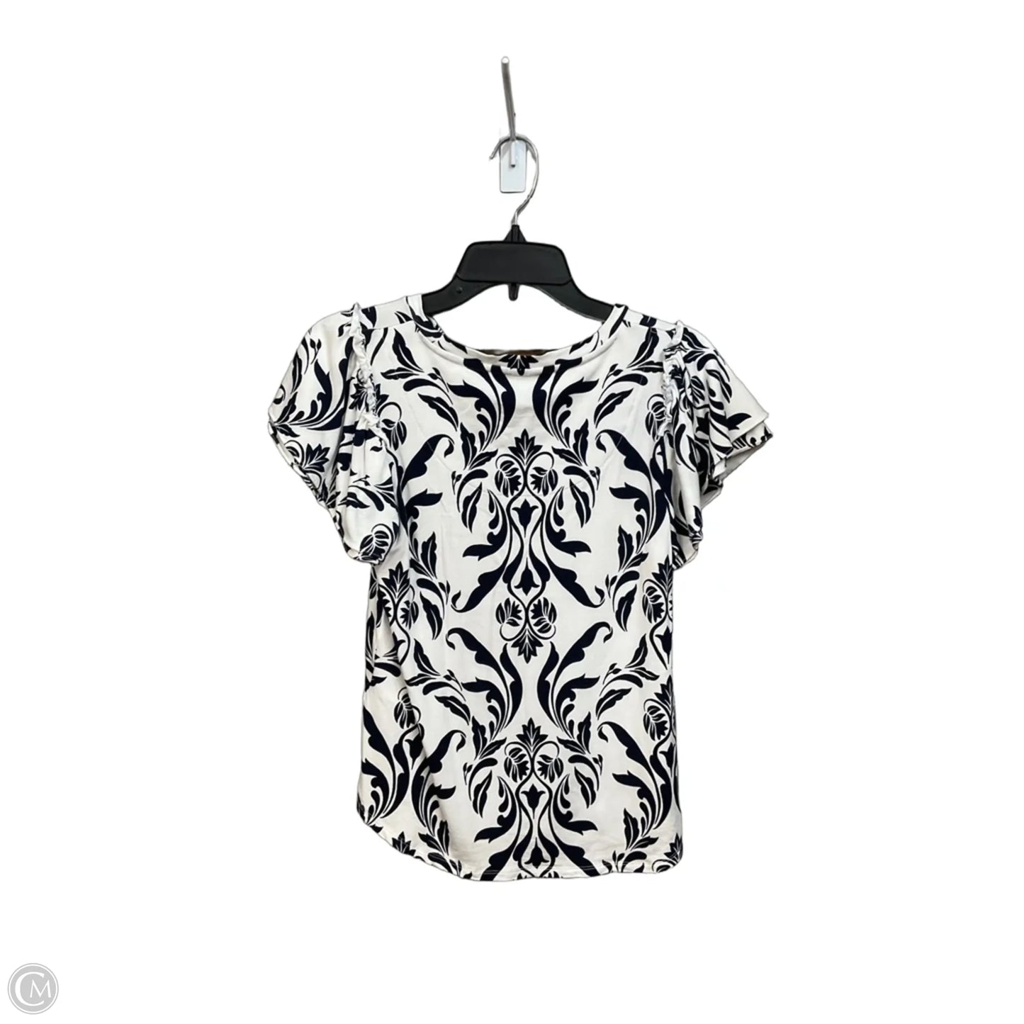 Top Short Sleeve By Chicos In White, Size: Xs