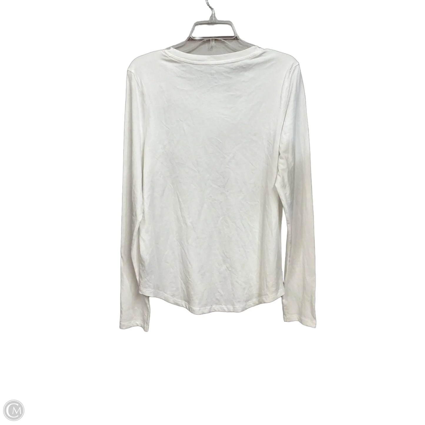 Top Long Sleeve By Gap In White, Size: M