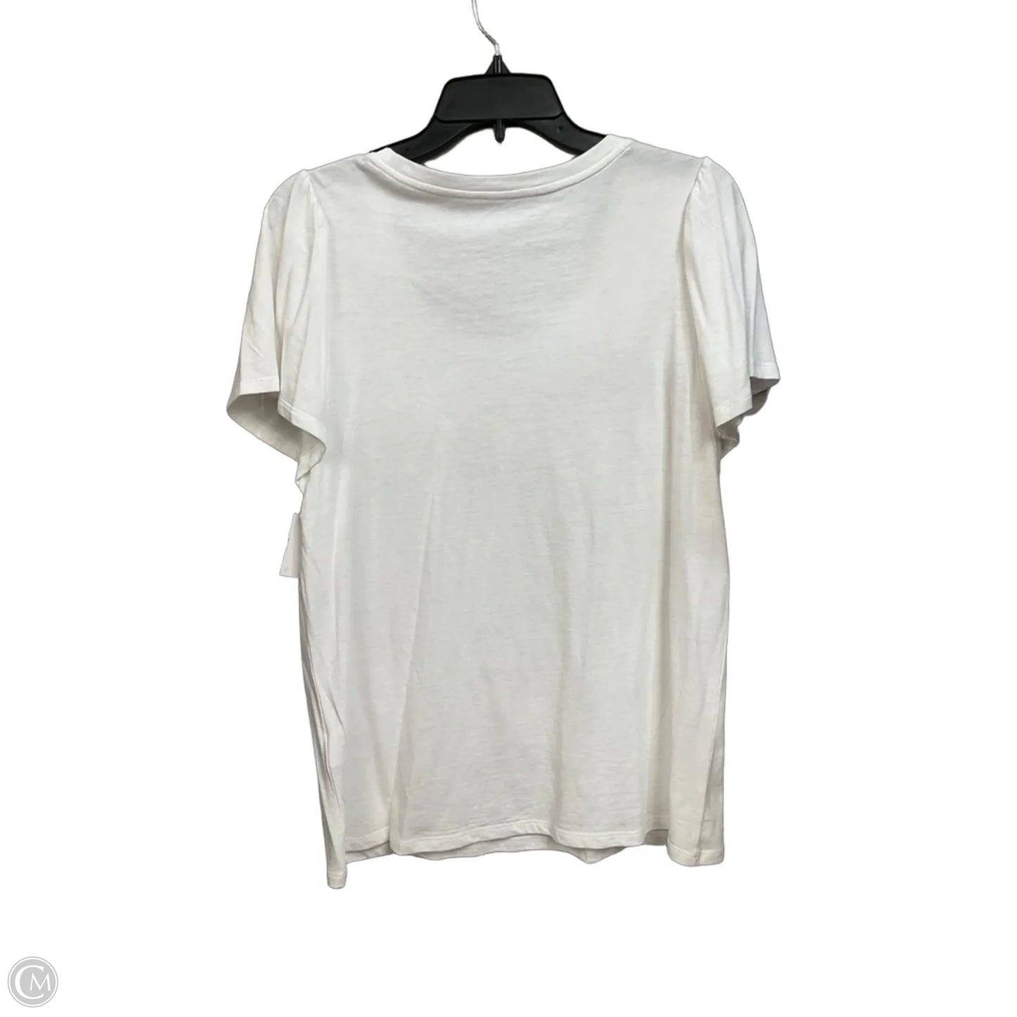 Top Short Sleeve By Banana Republic In White, Size: M