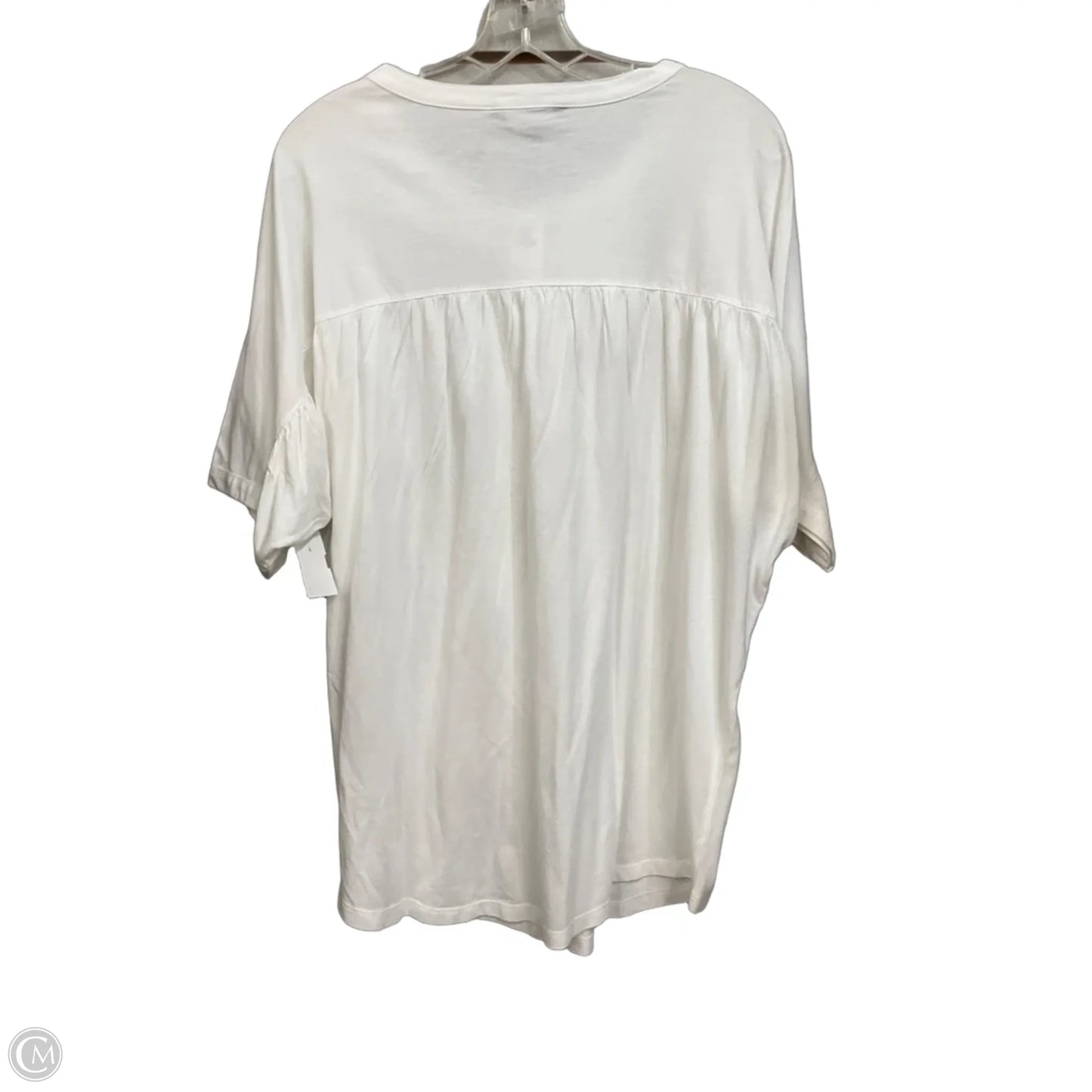Top Short Sleeve By Banana Republic In White, Size: M