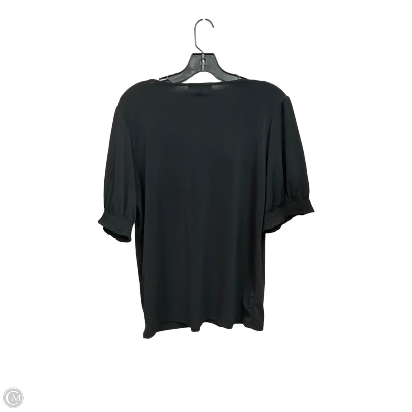 Top Short Sleeve By Banana Republic In Black, Size: M