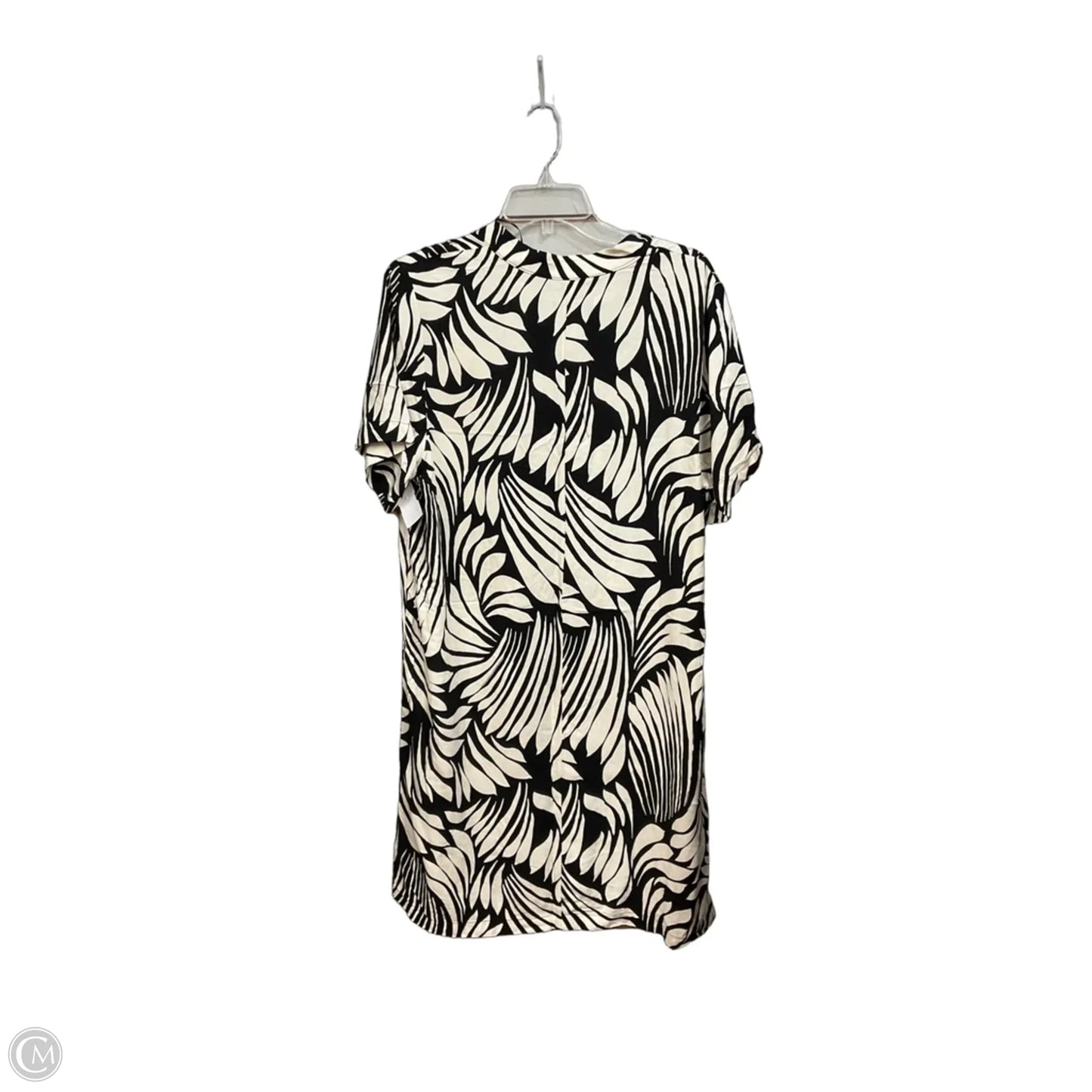 Dress Casual Midi By H&m In Black & Cream, Size: S