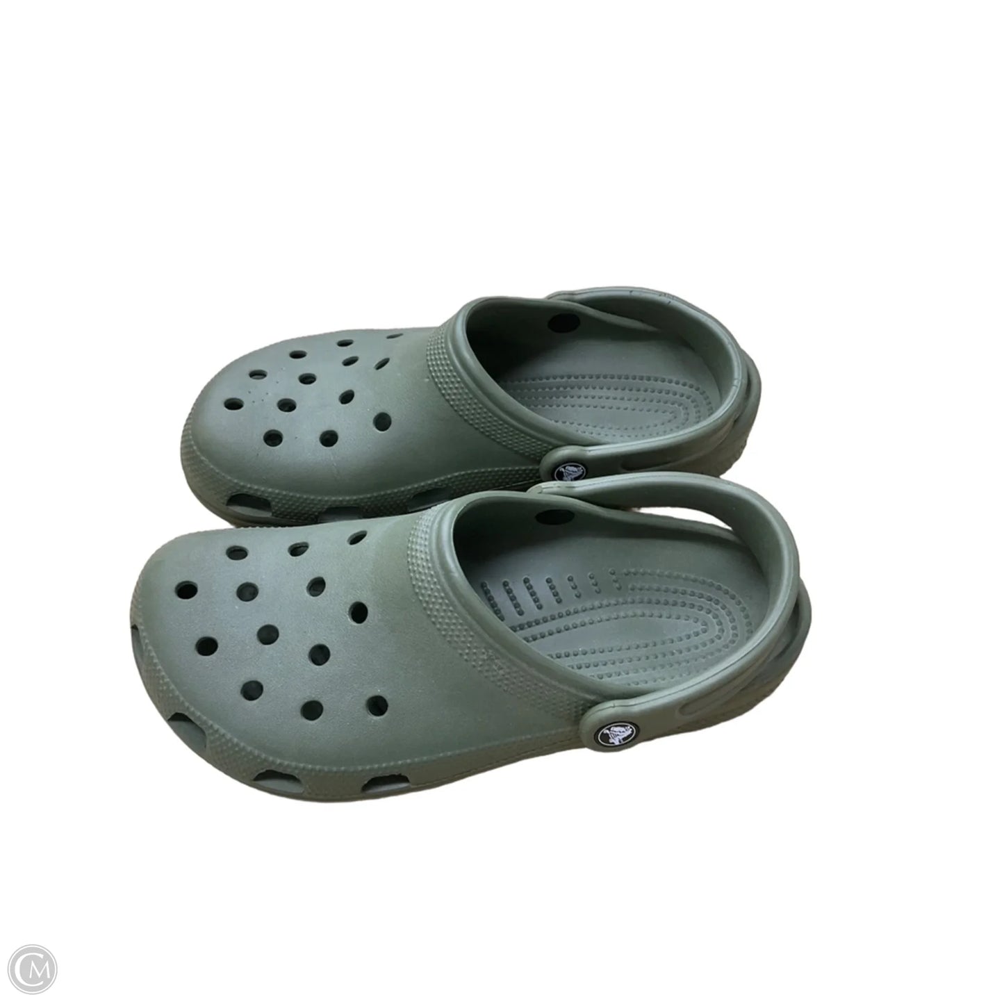 Sandals Flats By Crocs In Green, Size: 9