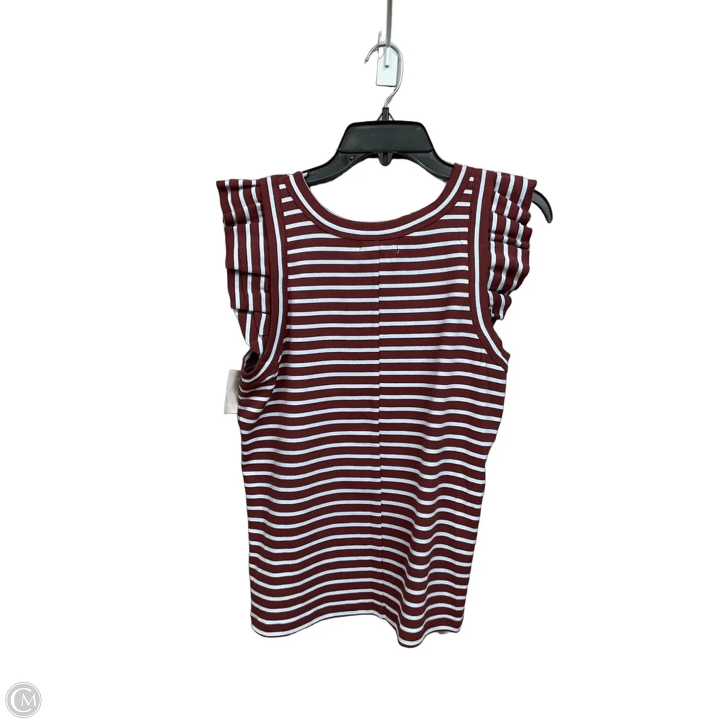 Top Sleeveless By Free Assembly In Striped Pattern, Size: Xl