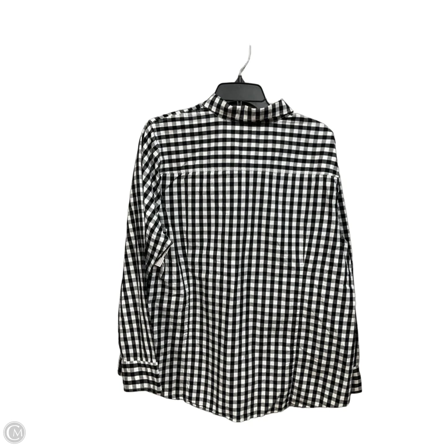 Blouse Long Sleeve By J. Crew In Checkered Pattern, Size: 2x