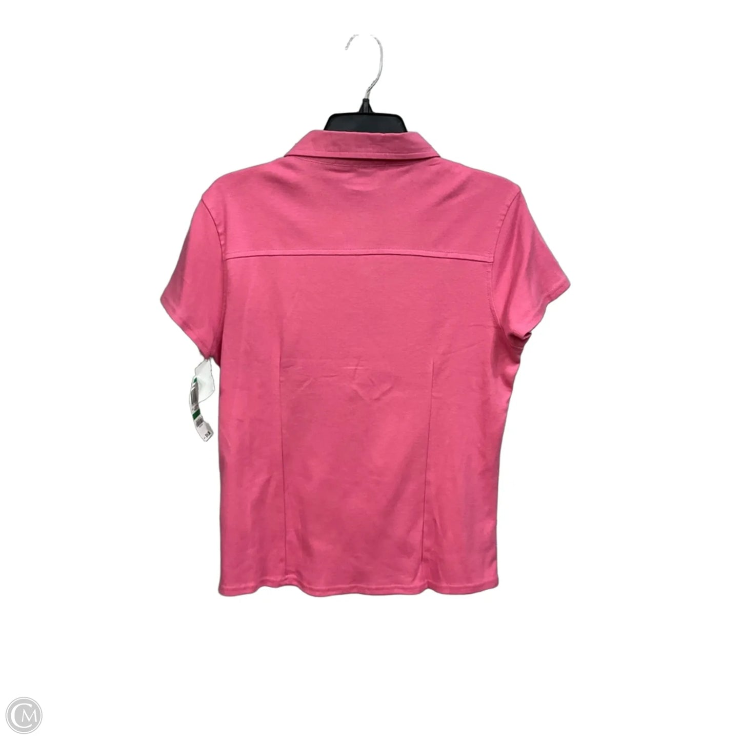 Blouse Short Sleeve By Style And Company In Pink, Size: L